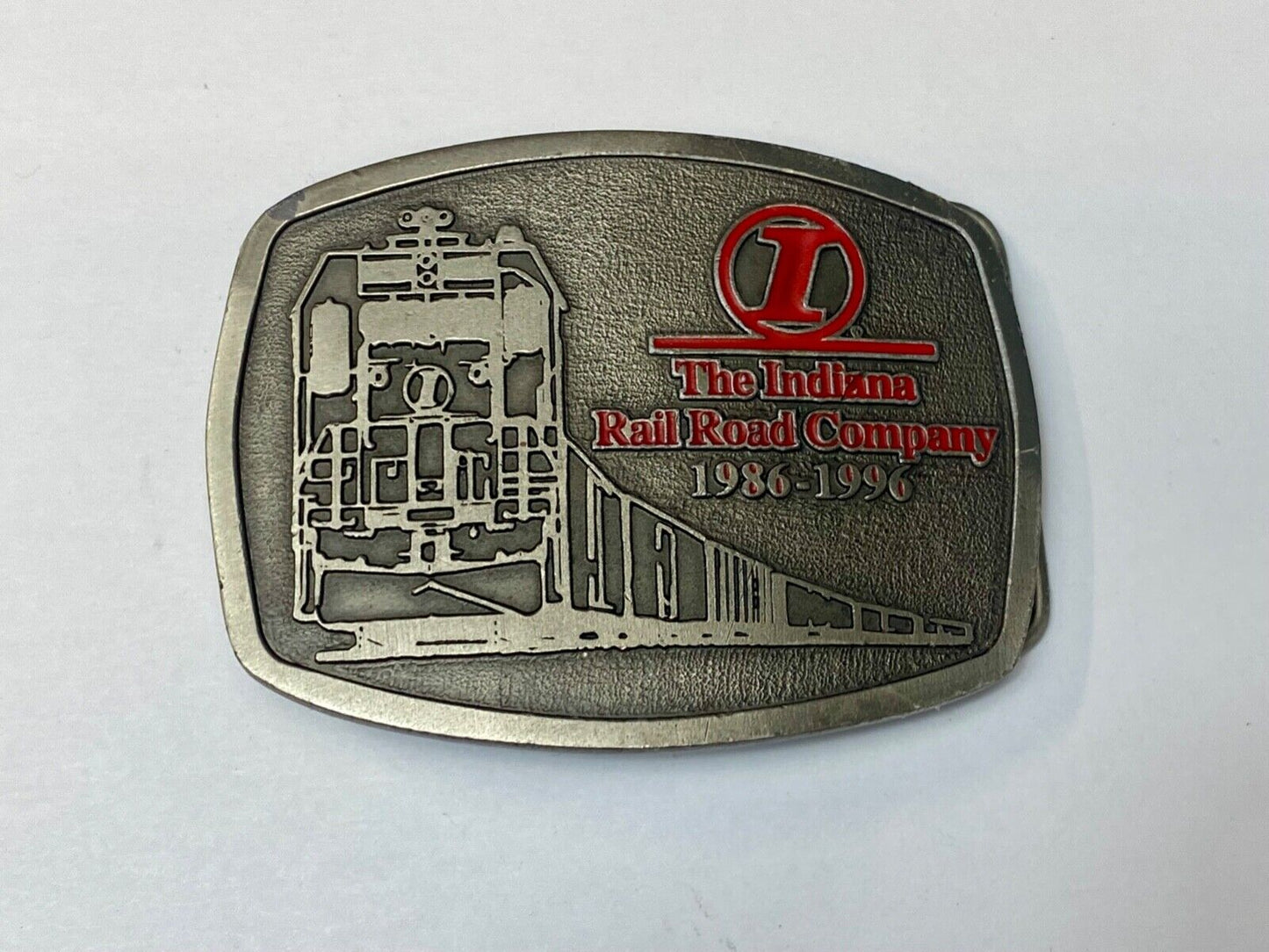 The Indiana Road Road Company 1986- 96 commemorative Train RR belt buckle
