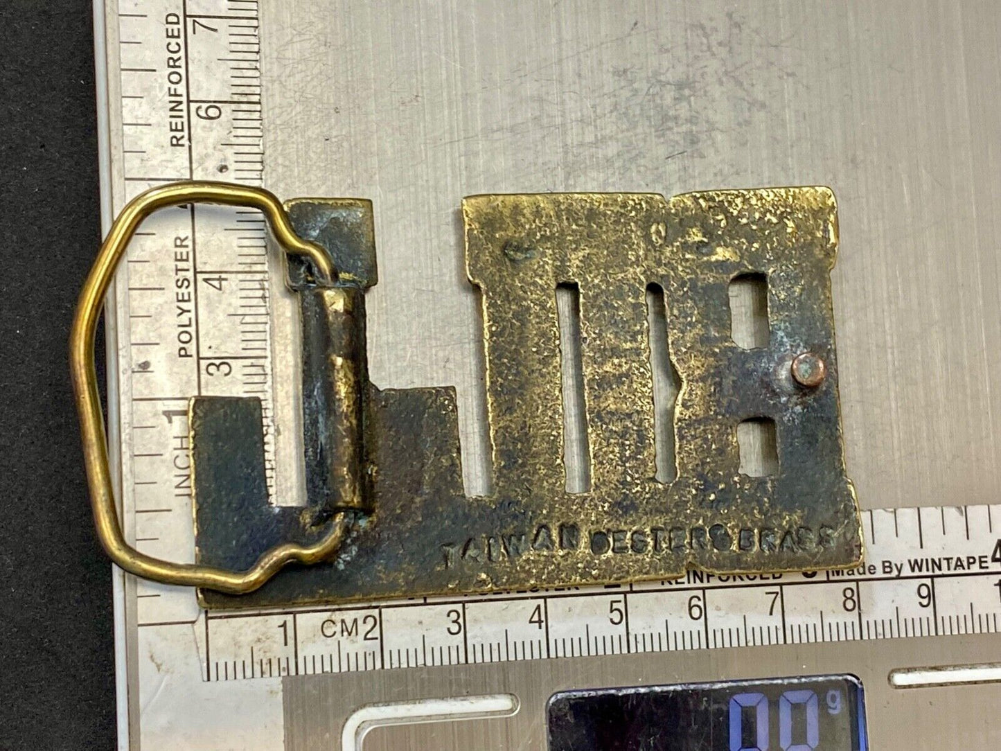 Bill - Name in Cutout block letters solid brass belt buckle by Sector Brass