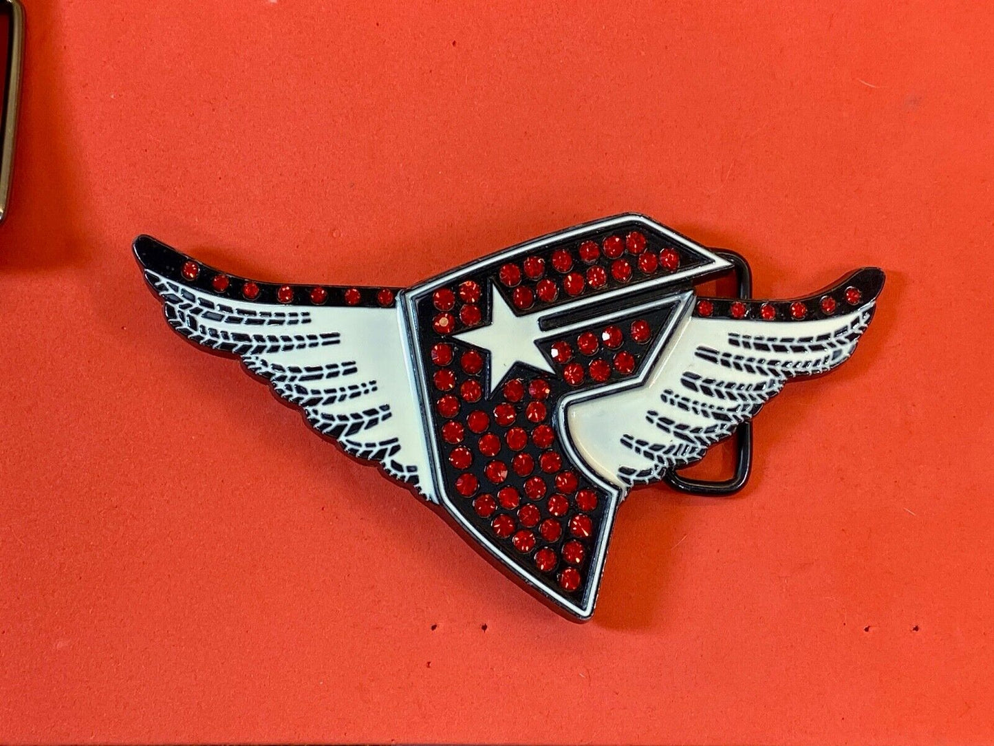 Beautiful Rhinestone? Letter F Shape Logo With Wings