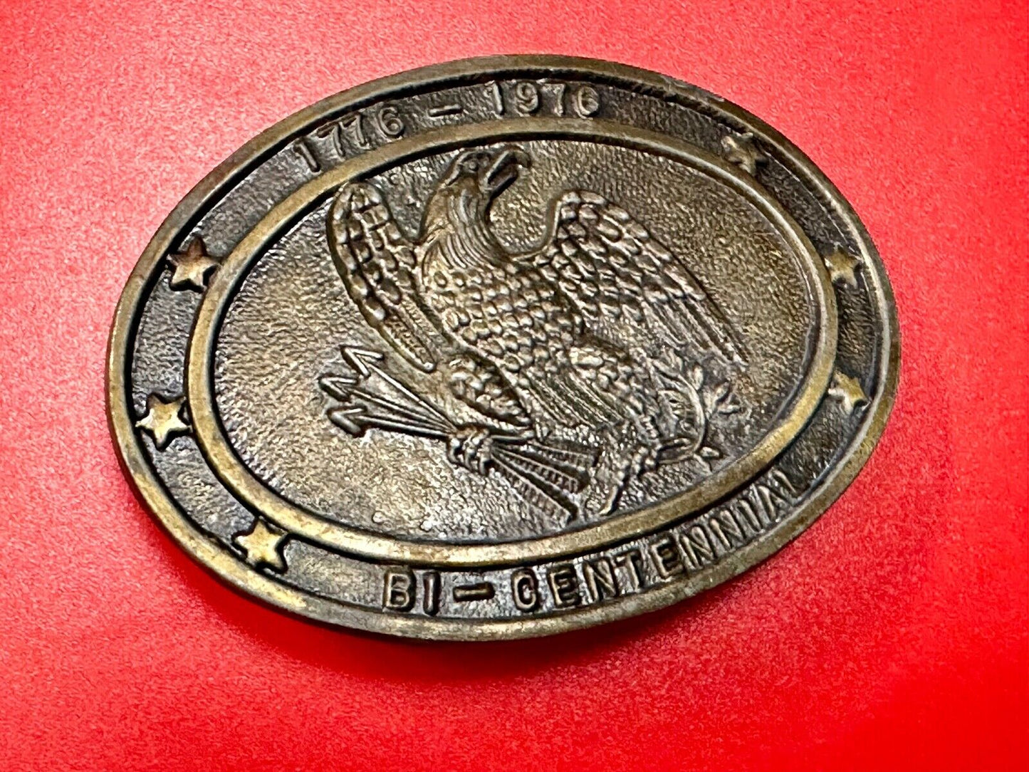 Bicentennial USA America 1776 - 1976 Eagle Arrows Vintage belt buckle