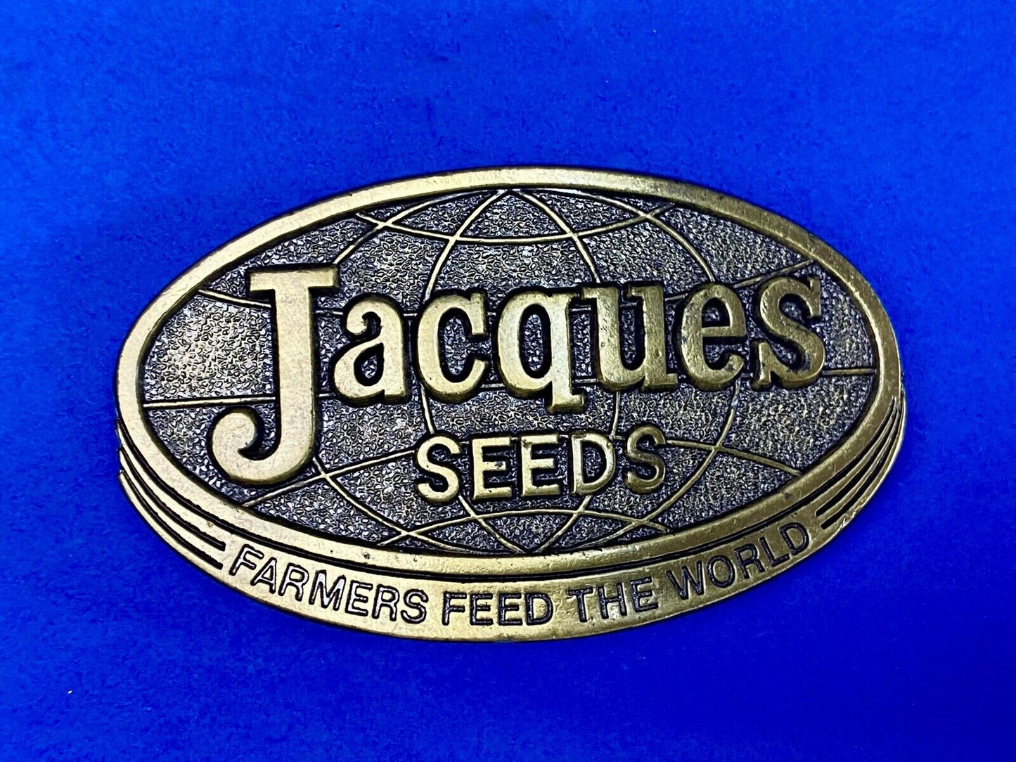 1977 Jacques Seed Farming Agriculture Corn Technology Belt Buckle By Lewis