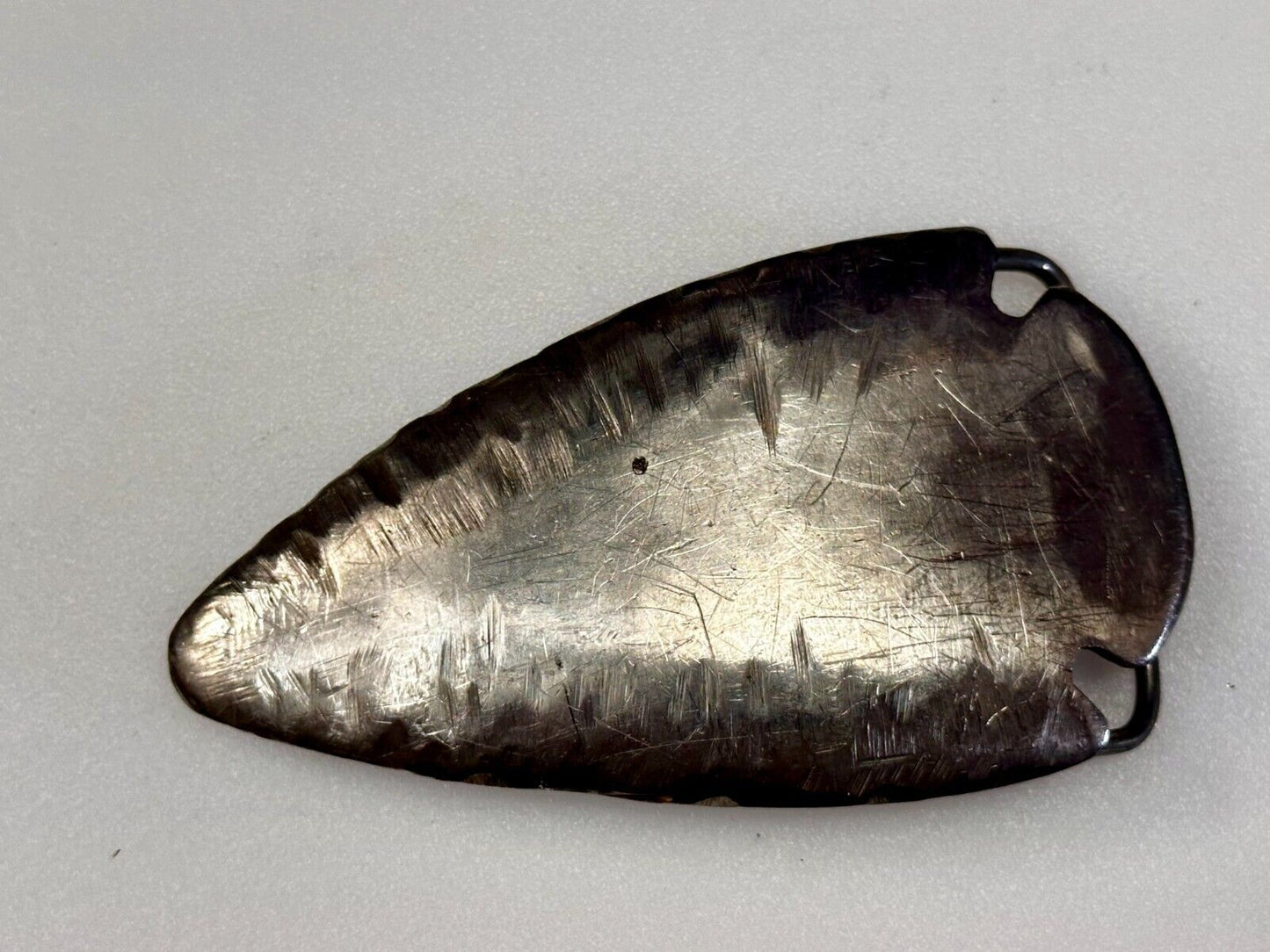 Arrow Head Artisan Cast Made Native Indian Art Figural Silver? Belt Buckle