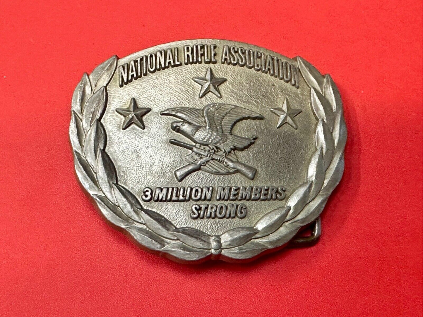 3 Million Members Strong National Rifle Assn NRA Membership belt buckle