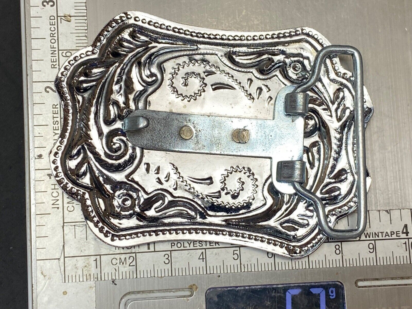 Vintage Cowboy Hat & Revolver Pistol Western Belt Buckle Cap Gun Buckle