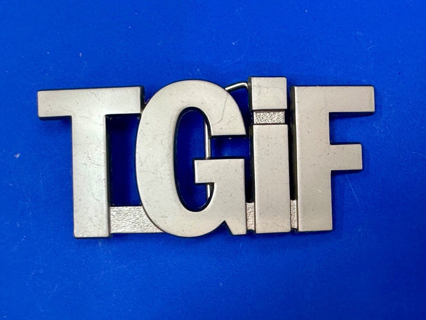 Thank God its Friday - TGIF block letter Novelty Statement belt buckle