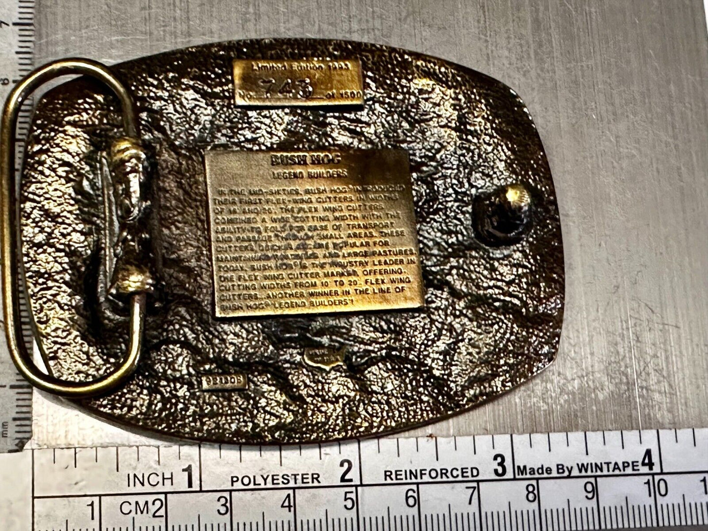 1993 Bush Hog The Legend Agriculture Machine Co. Commemorative Belt Buckle