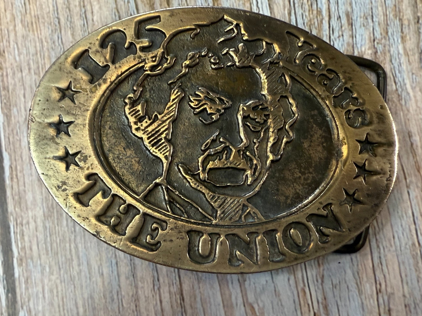The Union American Civil War 125 Years Grant Clemens Twain Cal Metal Belt Buckle