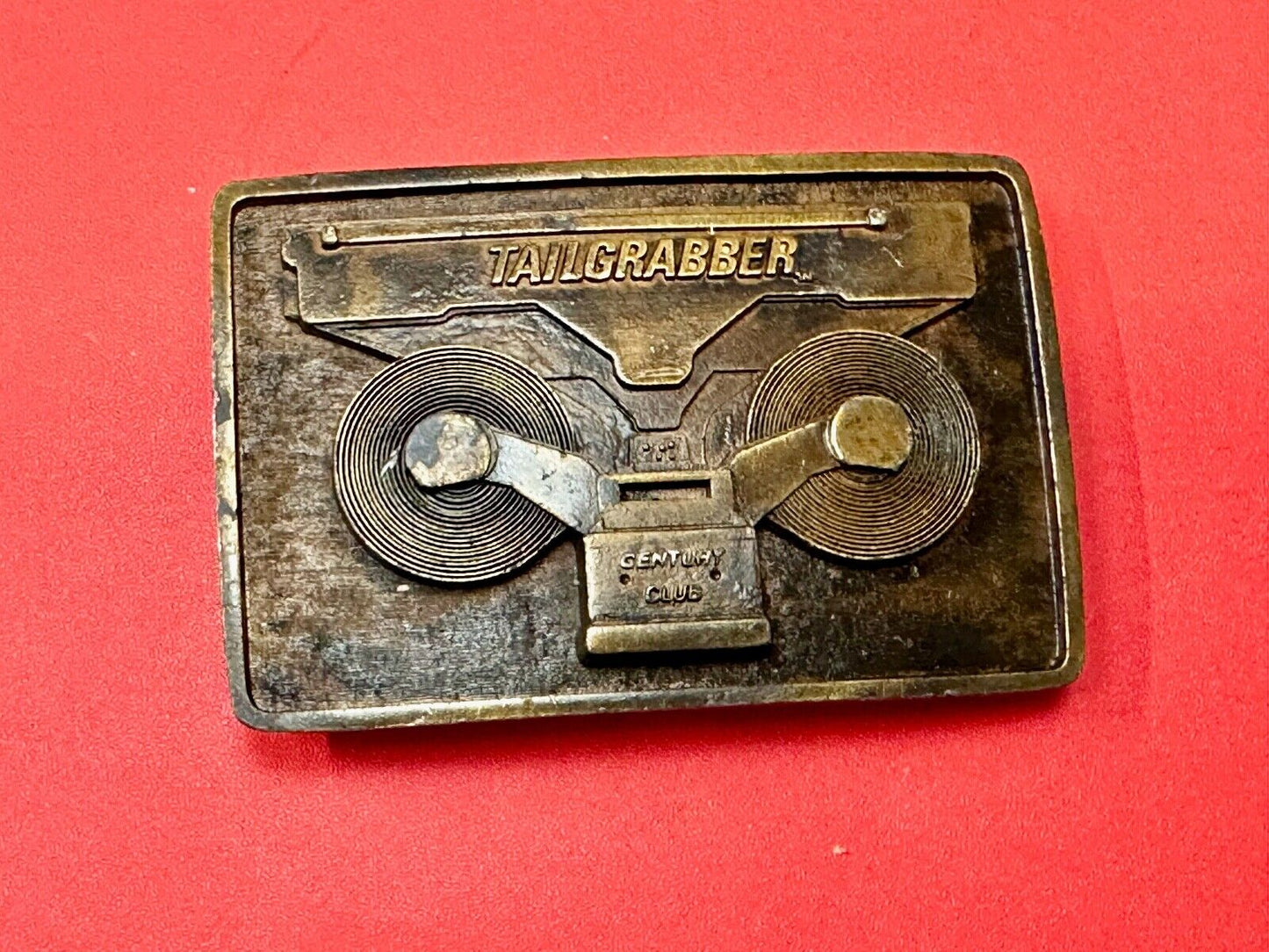 Tailgrabber Century Club Commemorative Vtg. Belt Buckle by Indiana Metal Craft