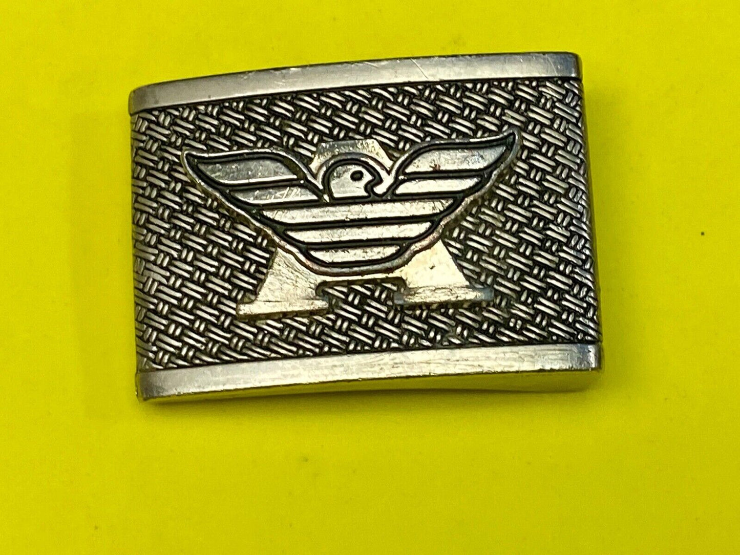 unknown to me bird and letter A belt buckle