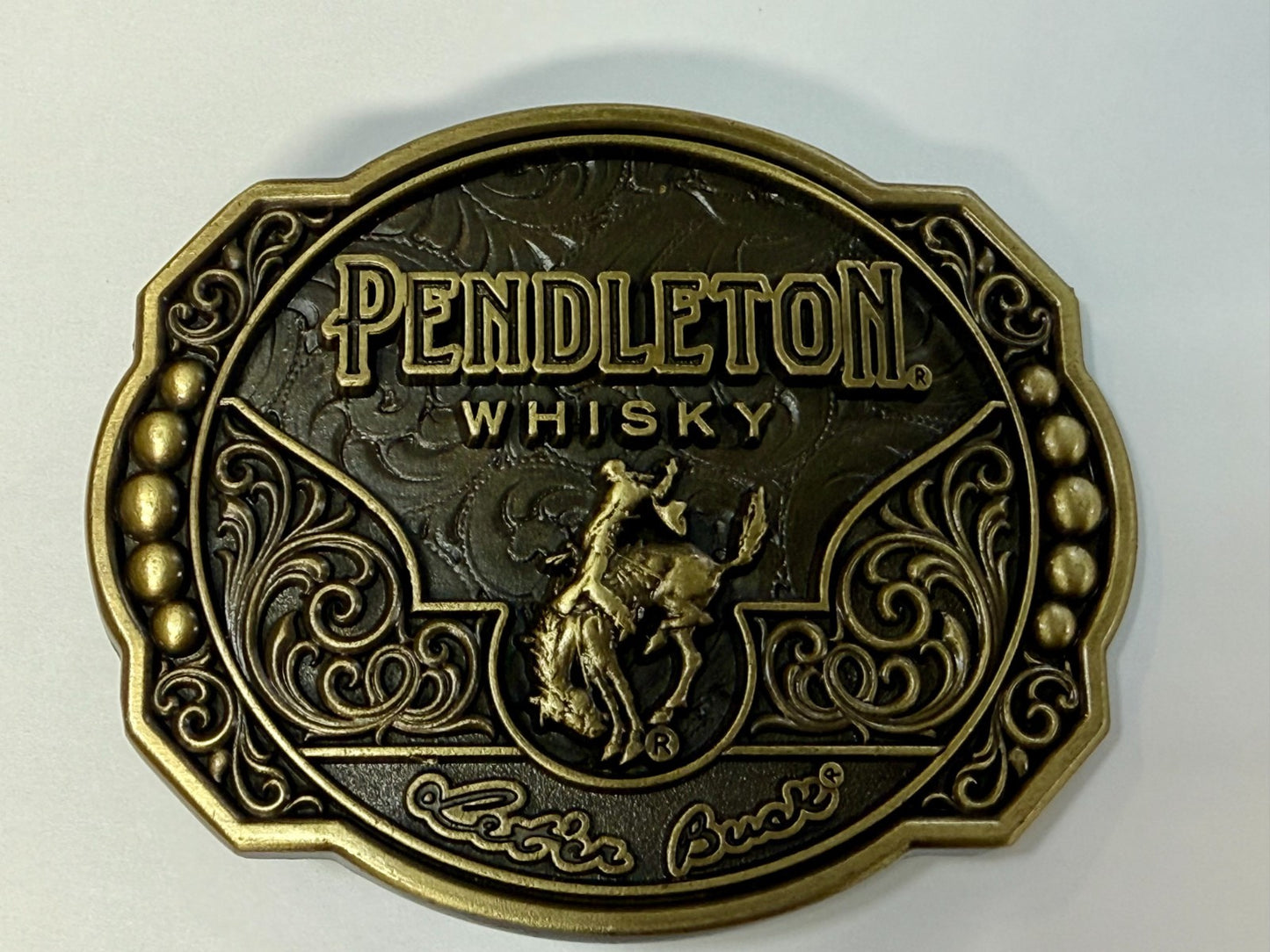2024 Pendleton Whiskey Let'er Buck Rodeo Cowboy Montana Silversmiths Belt Buckle