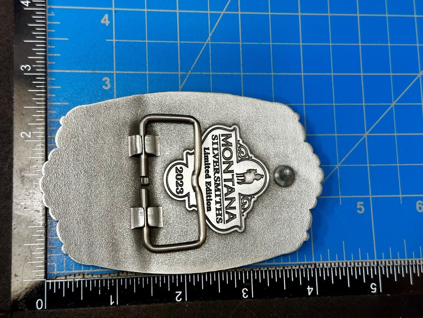 2023 PENDLETON WHISKY BRAND PROMO BELT BUCKLE MONTANA SILVERSMITHS COWBOY RODEO