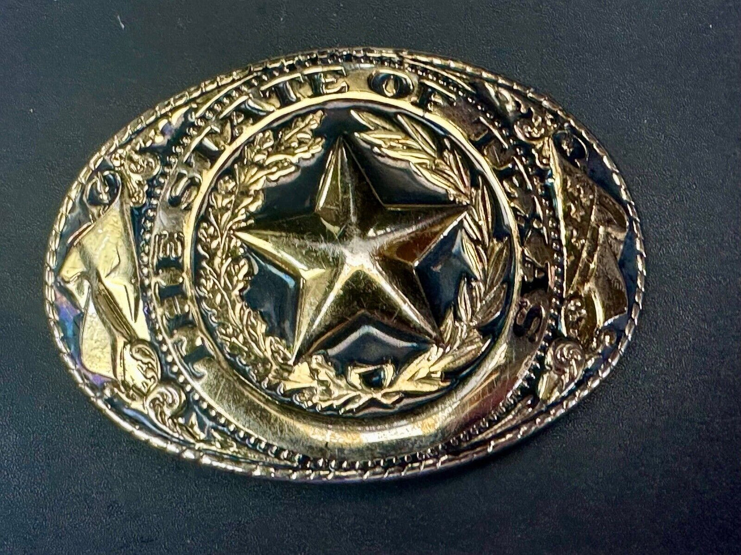 The Great State of Texas Star & Flag & Pride! USA made belt buckle marked W