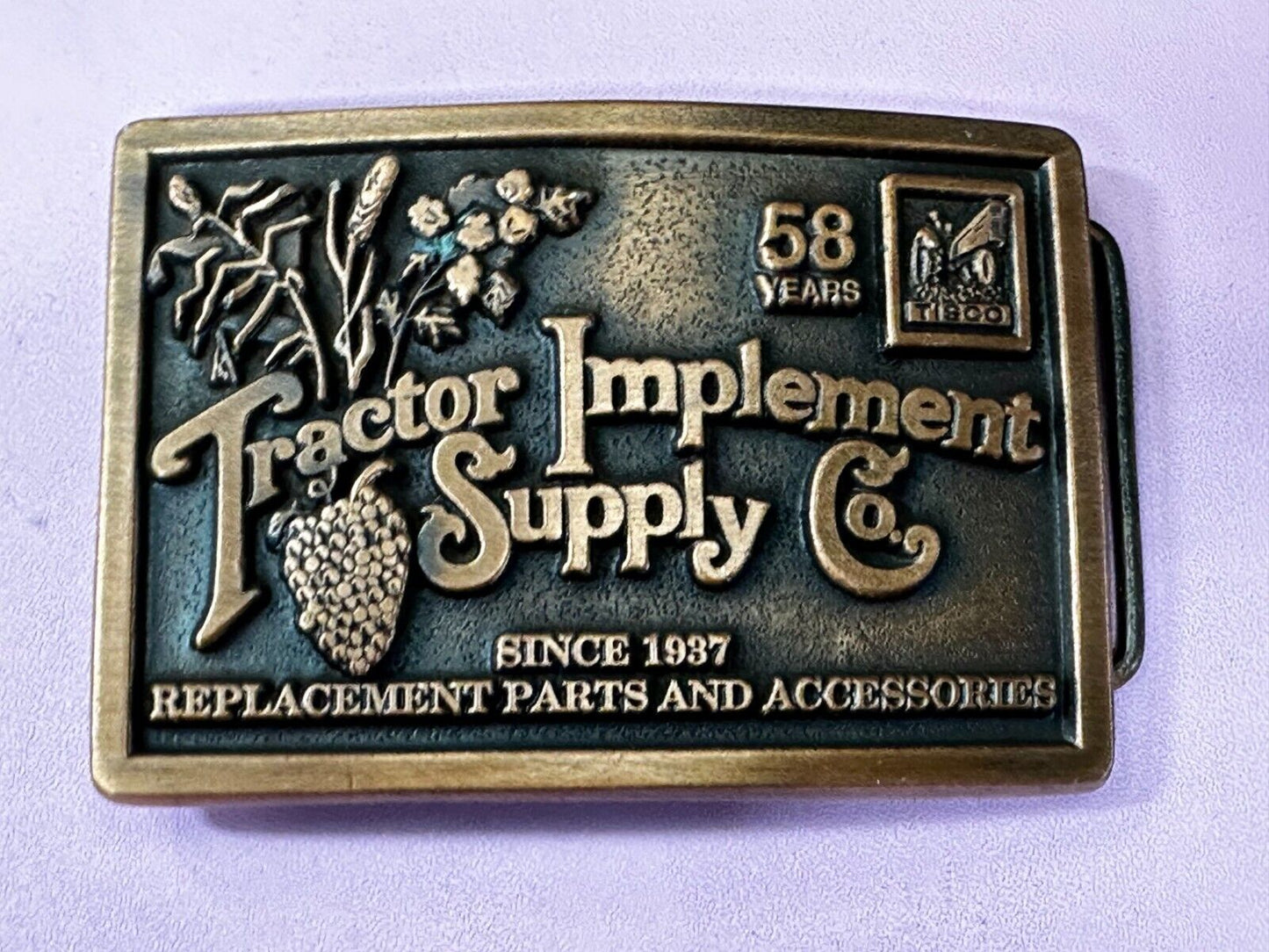 TISCO 58 Years Tractor Implement Supply Co. Since 1937 Belt Buckle by Spec-Cast