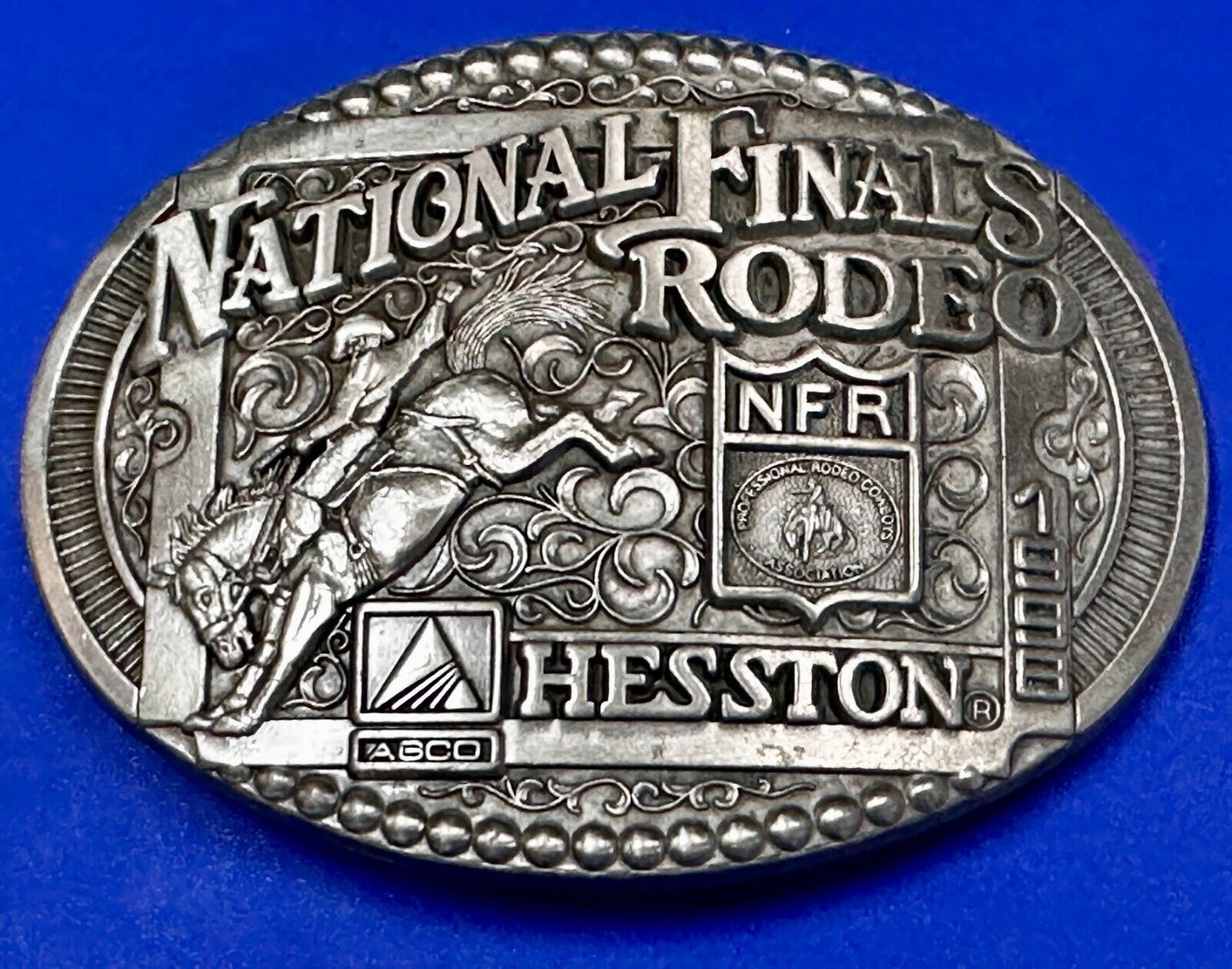 1998 ADM Hesston NFR National Finals Rodeo Cowboys Western Belt Buckle