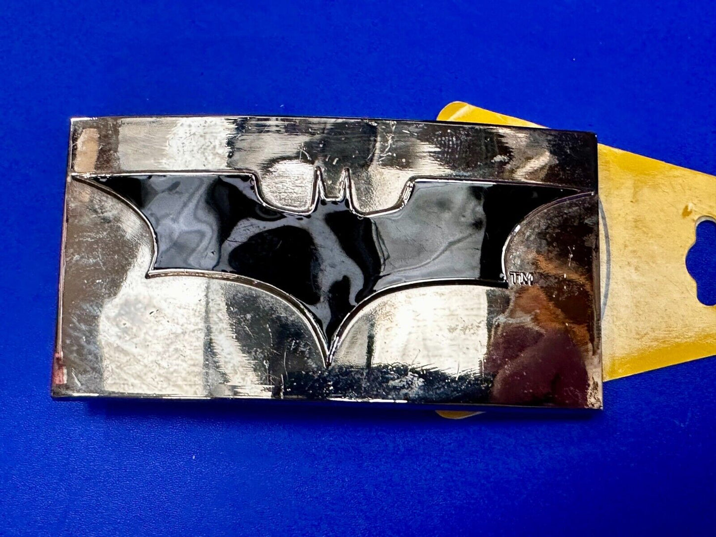 Batman Logo Black & Silver Licensed DC Comics Warner Bros NOS Belt Buckle