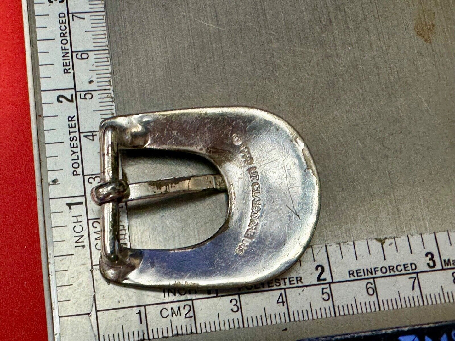2" wide, silver tone ranger style Replacement Liz Claiborne belt buckle