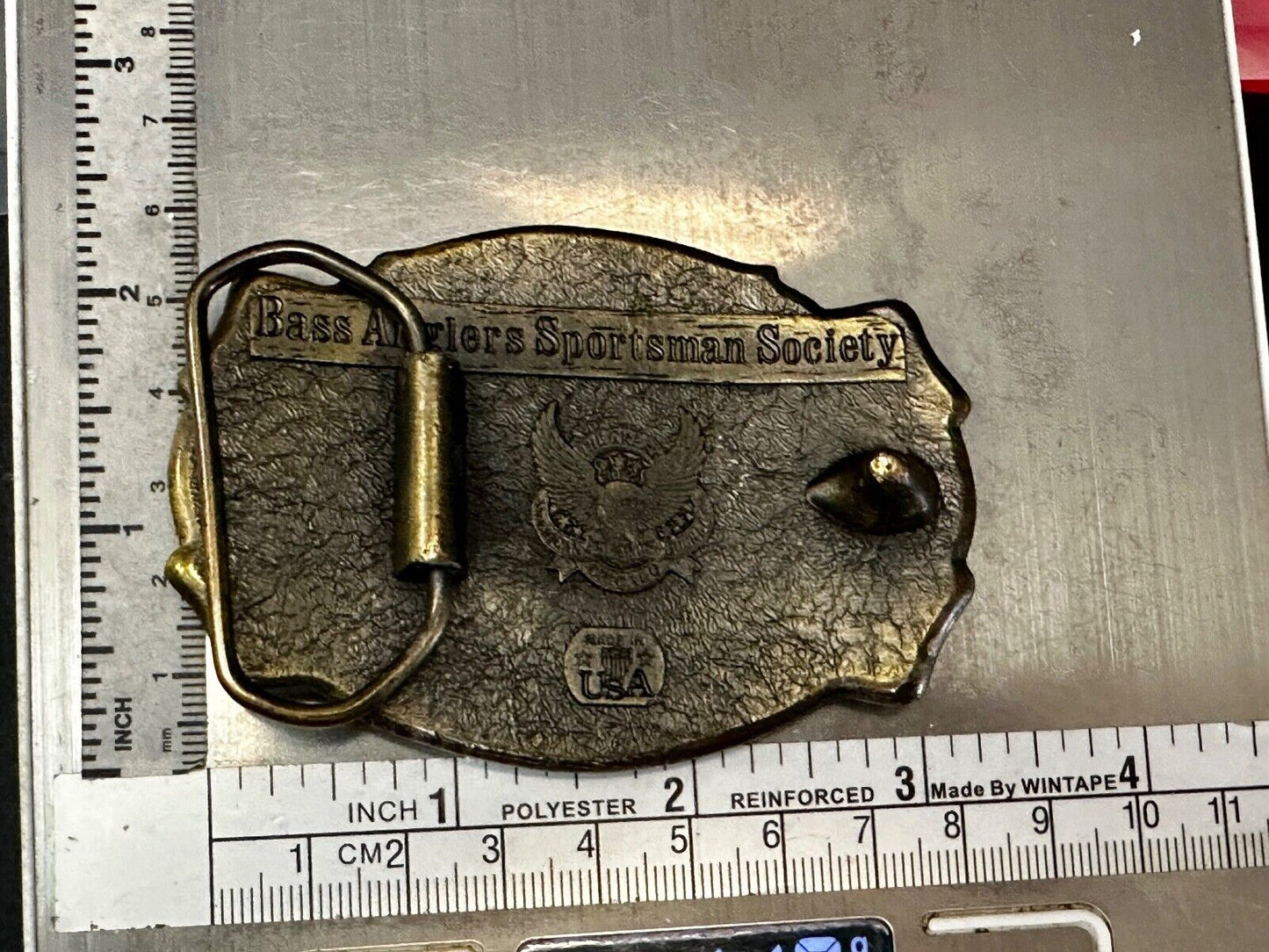 BASS Anglers Sportsman Society Sport Fishing Fishermans Belt Buckle - Gift!