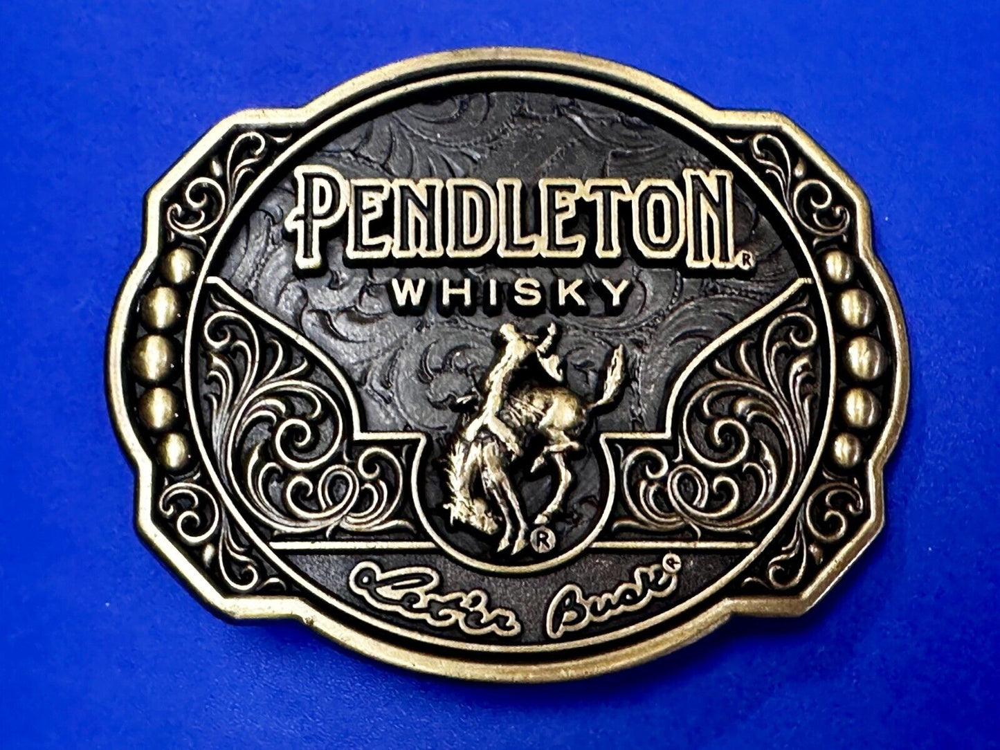 2024 Pendleton Whiskey Let'er Buck Rodeo Cowboy Montana Silversmiths Belt Buckle