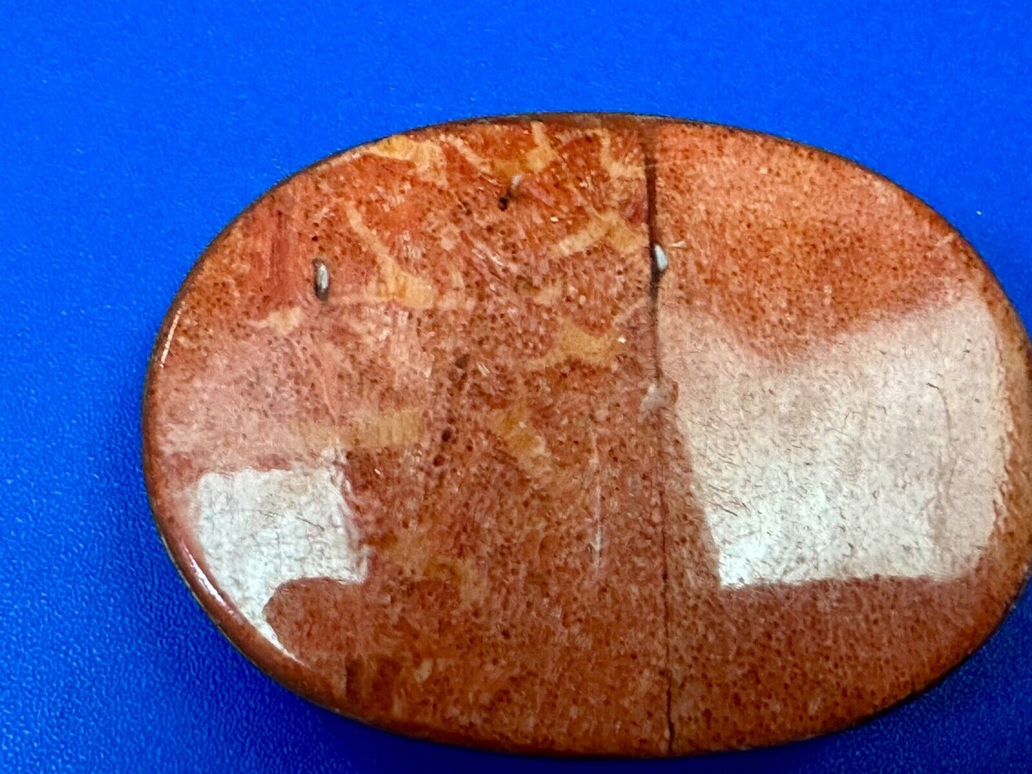 Artisan Stone and Solid Brass Art Belt Buckle