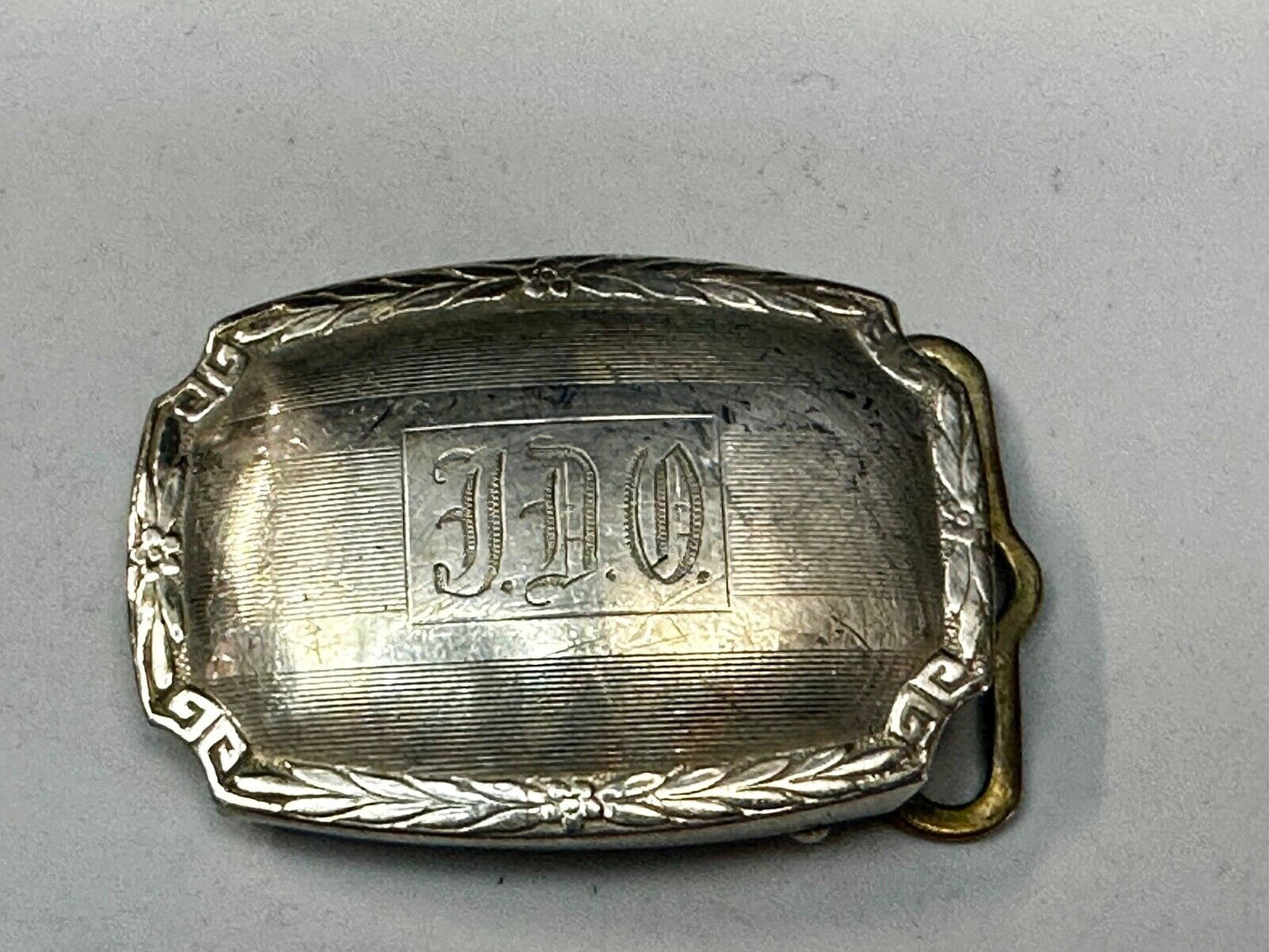 TDO Engraved Letters Monogram Sterling Silver Belt Buckle - Sept 11 20 MG & Co