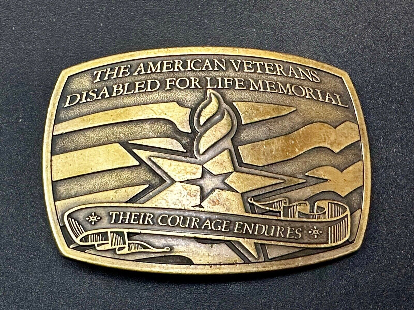 The American Veterans Disabled for life Memorial Commemorative Belt Buckle
