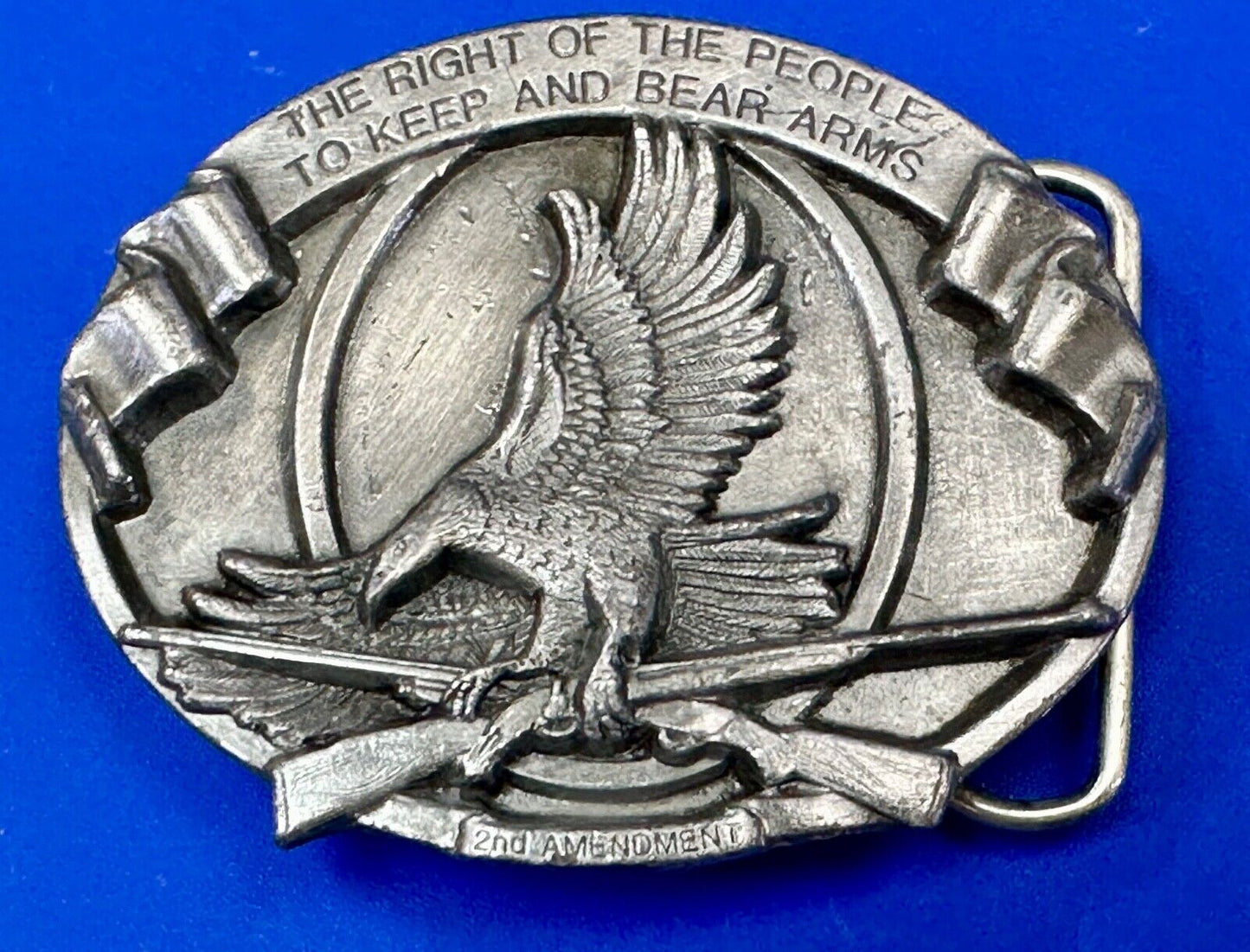 The Right of the People to keep and Bear Arms patriotic Eagle Gun 84 belt buckle
