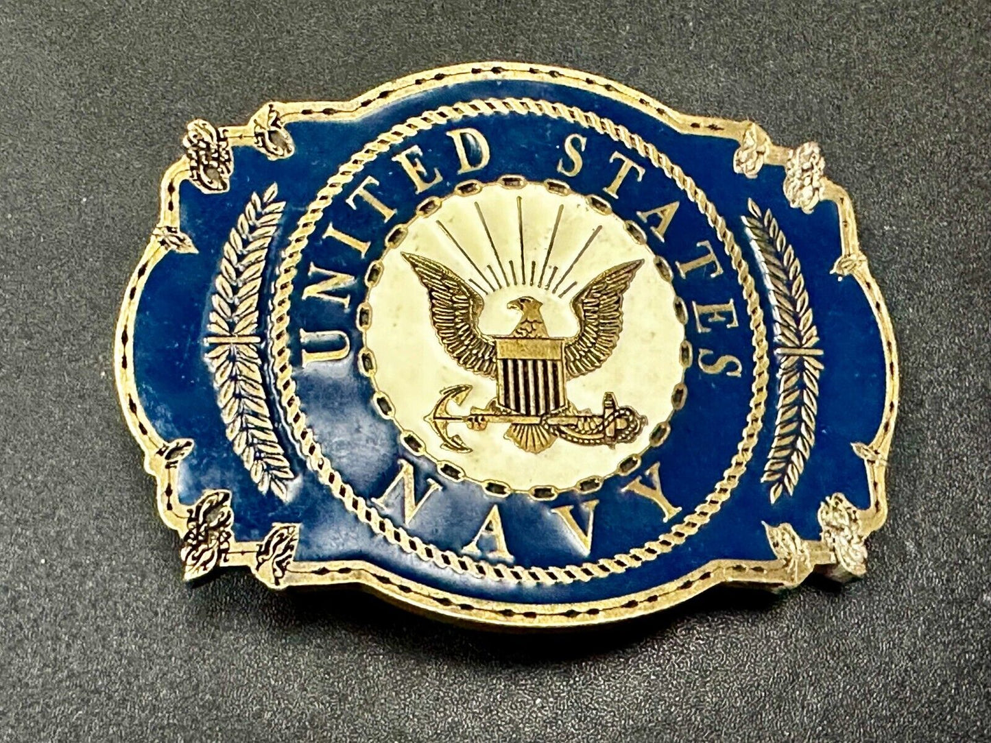 United States Navy Eagle Seal Vintage 1999 Commemorative Belt Buckle B.B. INC