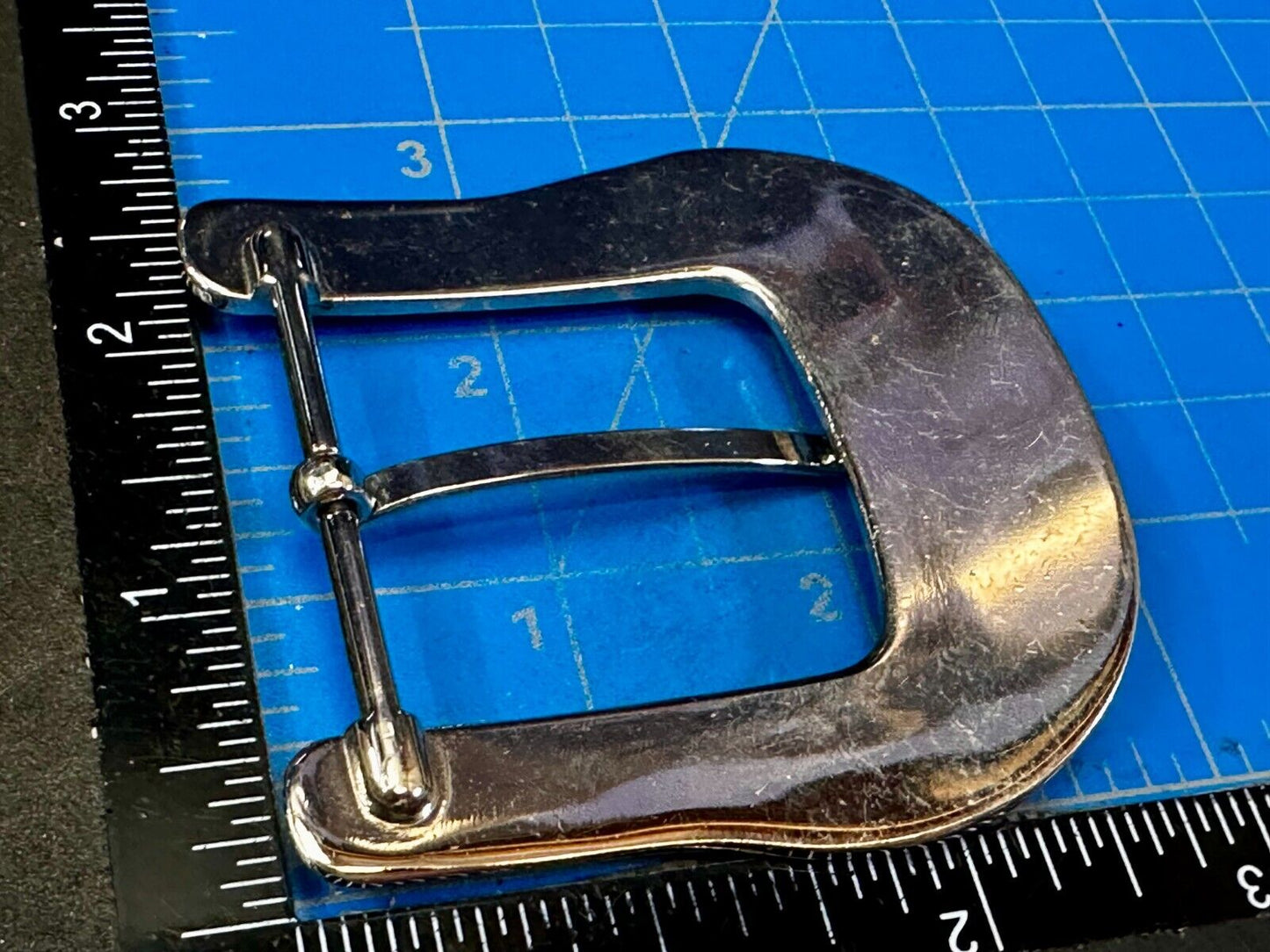 3" Wide Rhinestone Accented Ranger Style Replacement Silver Tone Belt Buckle