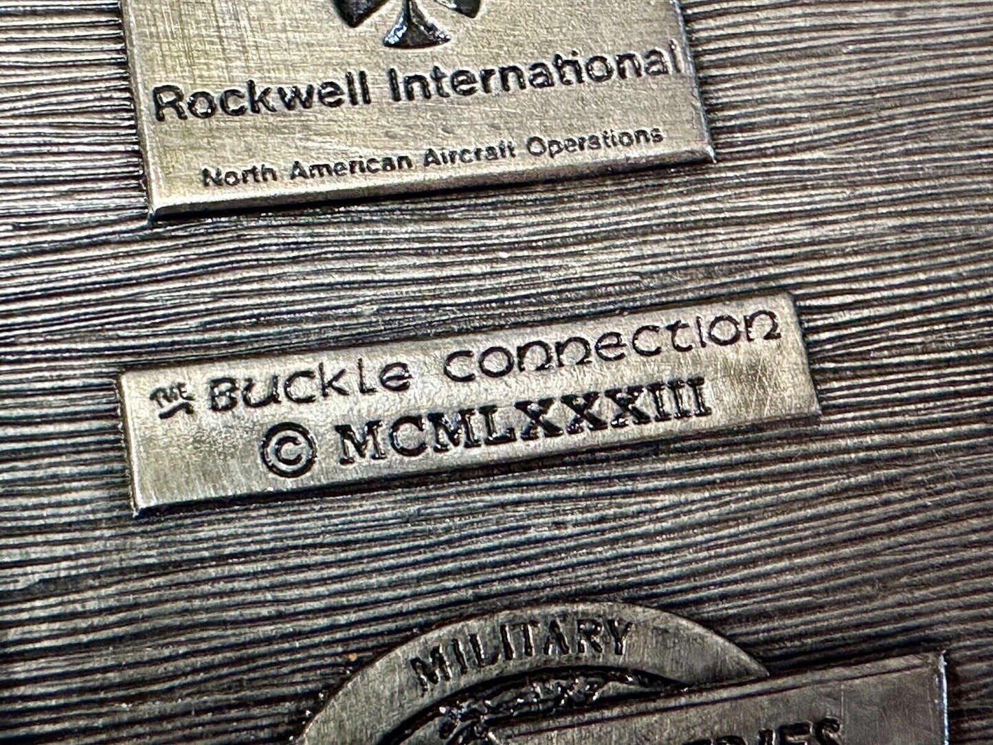 B-1B Military Aircraft Air Force Belt Buckle Connection Rockwell International