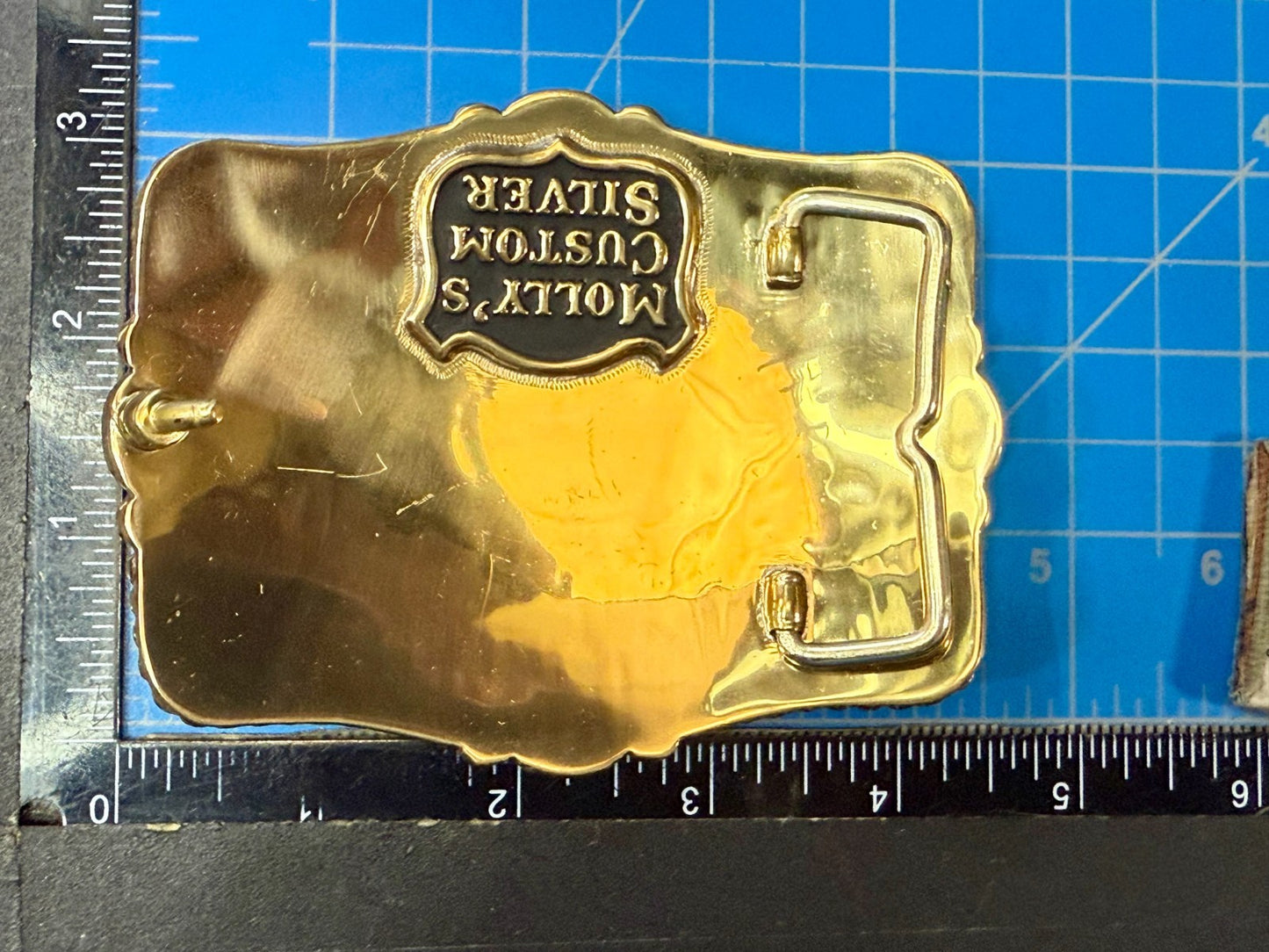 2016 WTX JDRF Budweiser Shootout NASCAR Trophy Molly's Custom Silver Belt Buckle