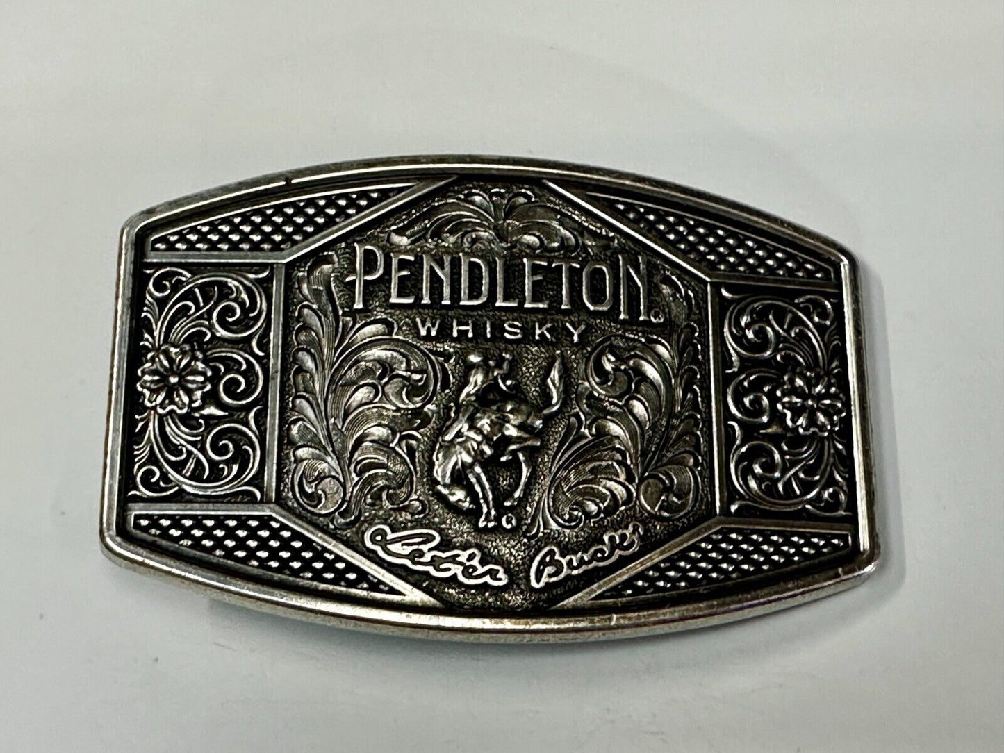 2022 Pendleton Whiskey Let'er Buck Rodeo Cowboy Montana Silversmiths Belt Buckle