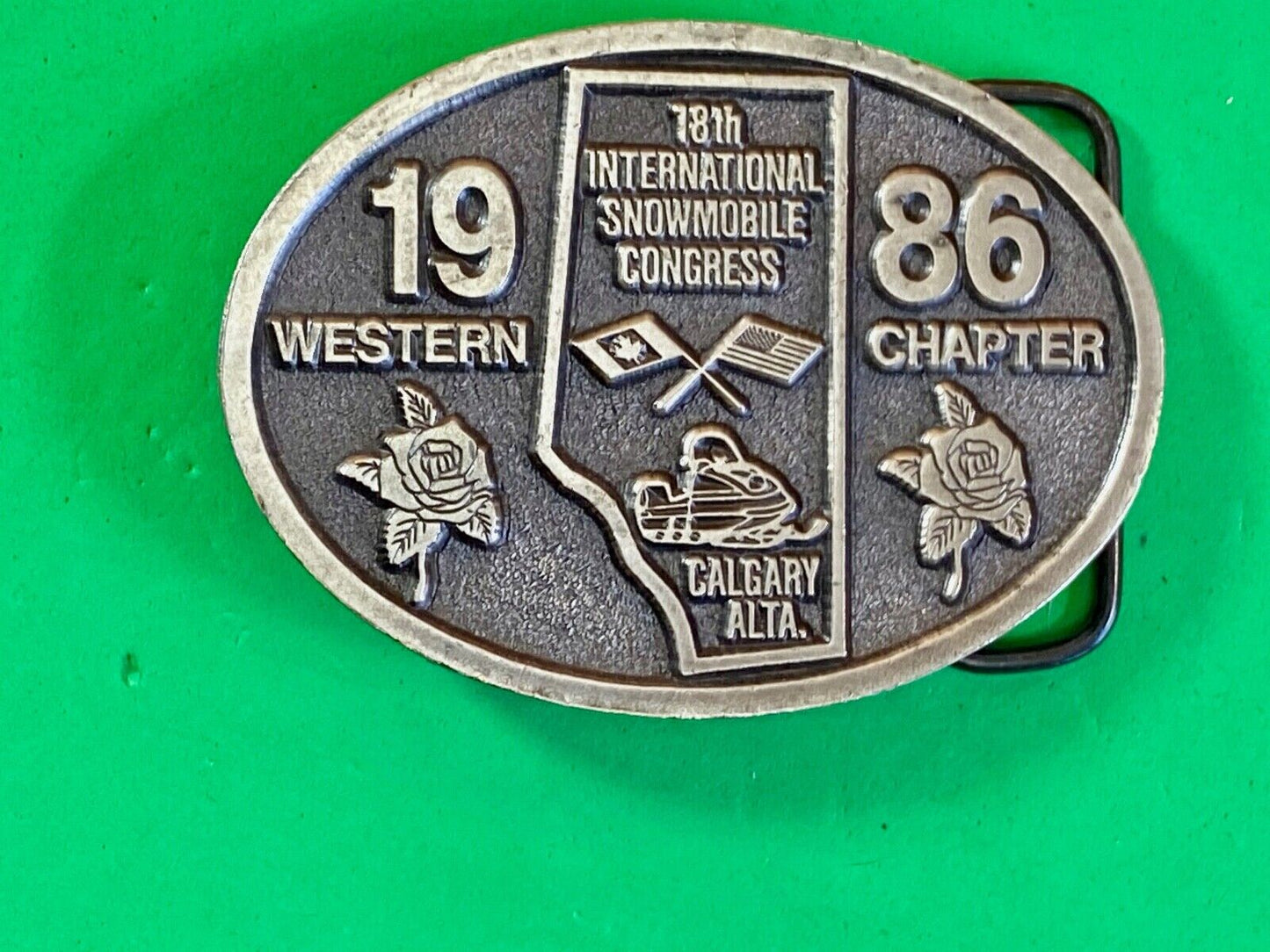 1987 **International Snowmobile Congress** Western Chapter Buckle