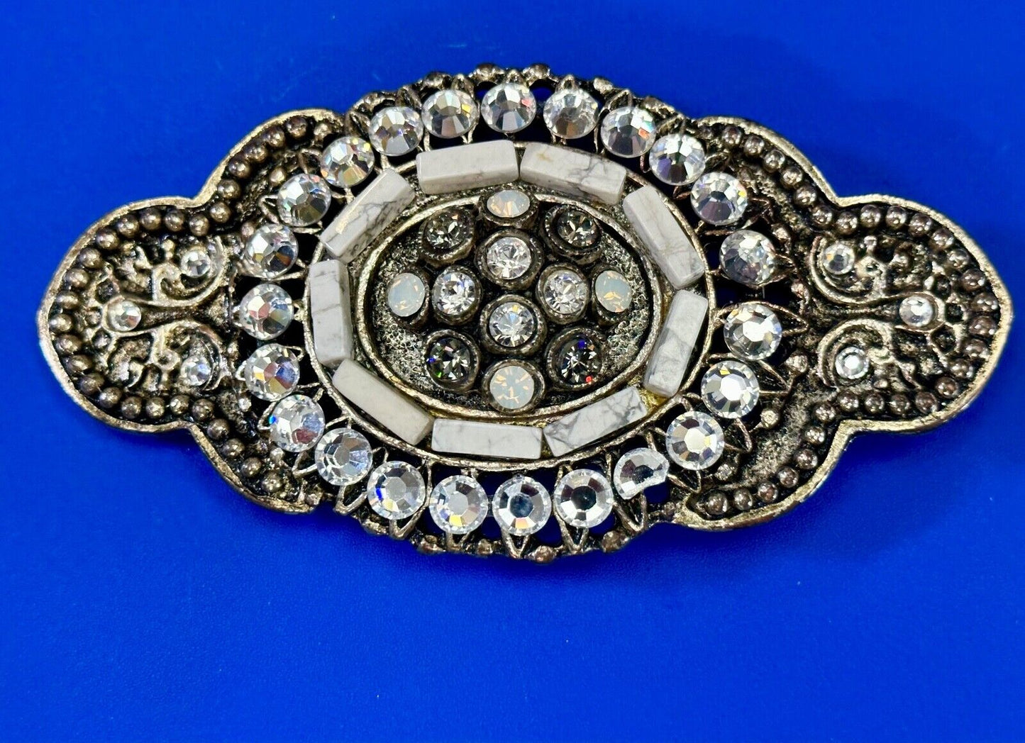 Vintage accented antique victorian vibe large belt buckle