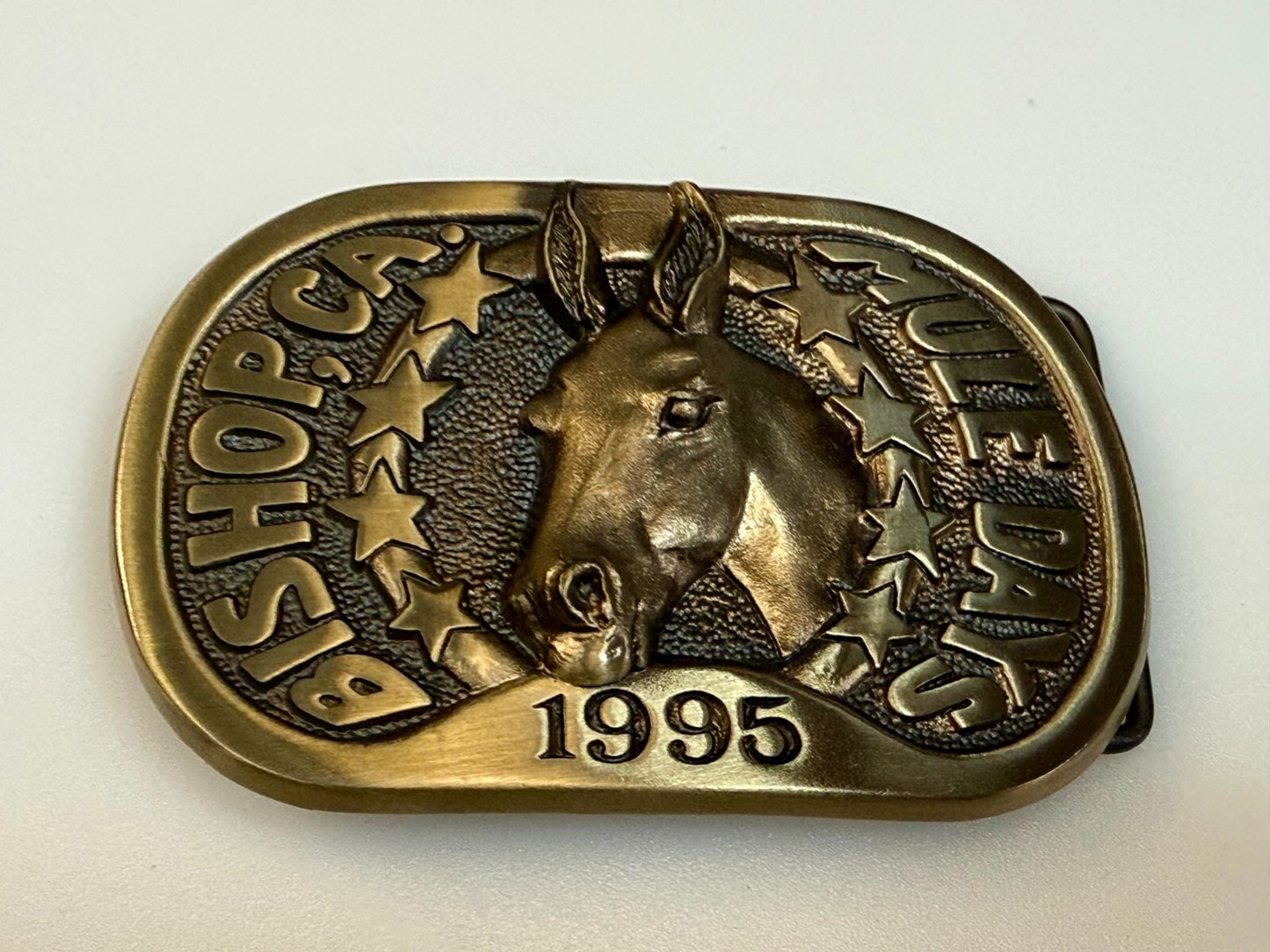 Bishop California Mule Days Memorial Day Weekend 1995 Commemorative Belt Buckle