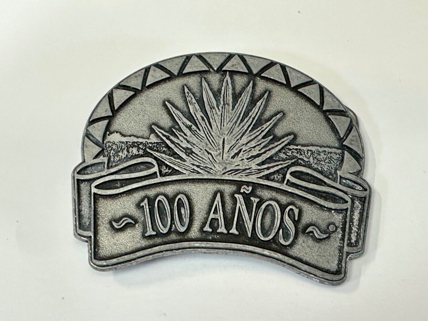 Tequila 100 Anos Tequila Collectors large Metal Belt Buckle