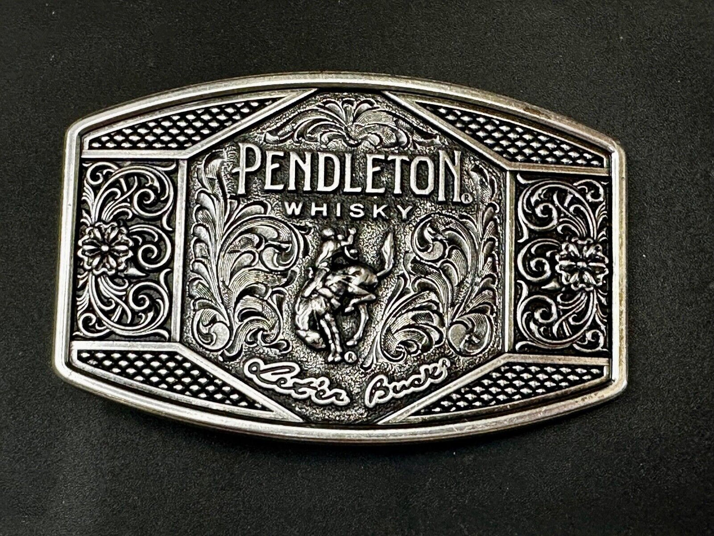 2022 Pendleton Whisky Let'er Buck Montana Silversmith Rodeo Cowboys Belt Buckle