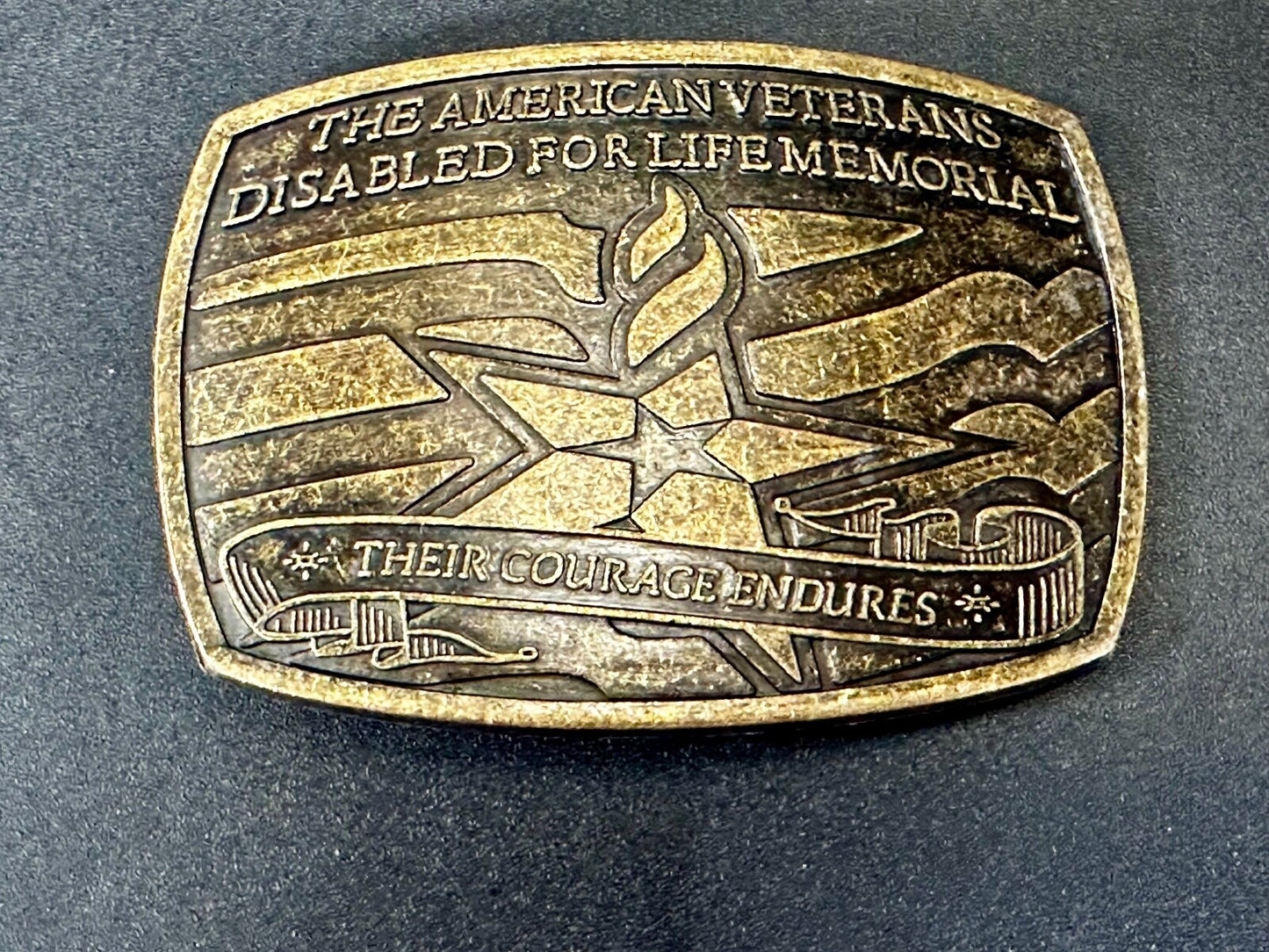 The American Veterans Disabled for Life Memorial Commemorative Belt Buckle