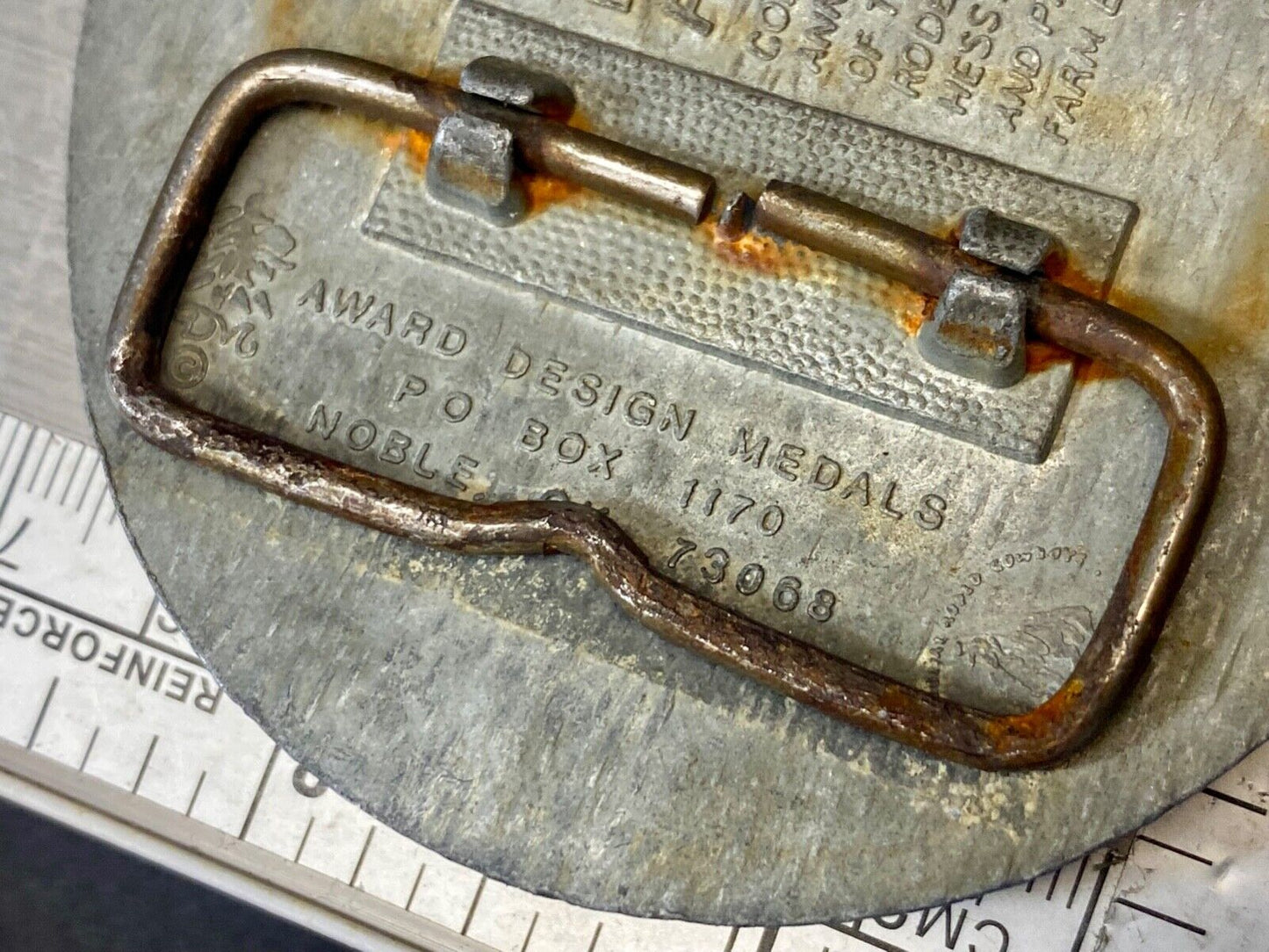 1989 NFR Adult Sized HESSTON National Finals Rodeo Western ADM belt buckle