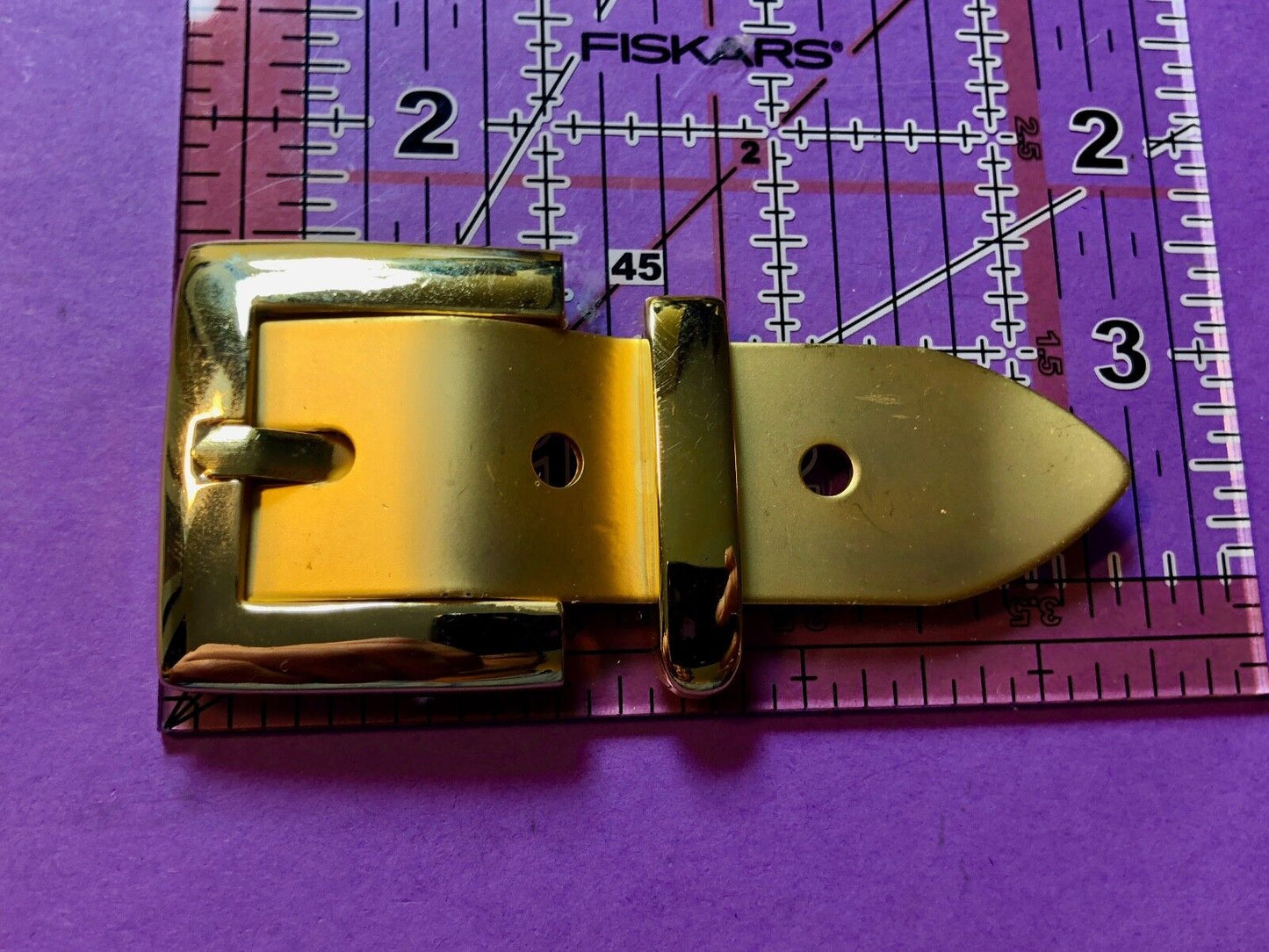 Vintage 2 piece Dress Brass Tone? Belt Buckle
