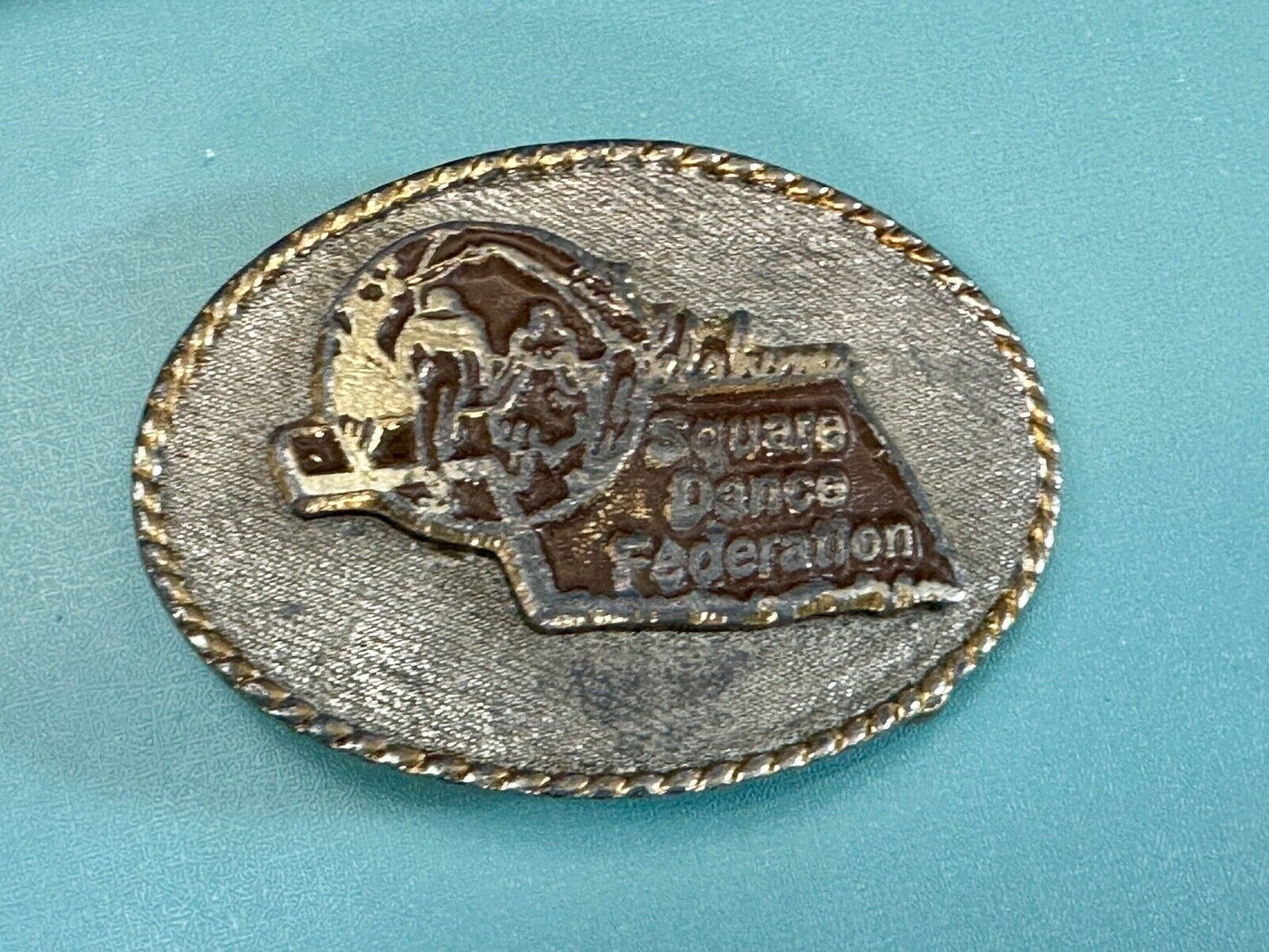 Vintage Alabama Square Dance federation belt buckle to restore