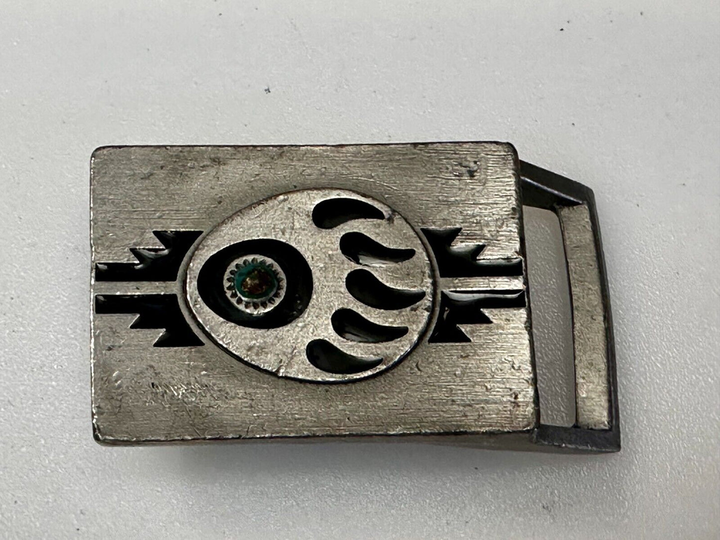 Bear Paw Native American Indian Vtg 1998 Southwestern Small Siskiyou Belt Buckle
