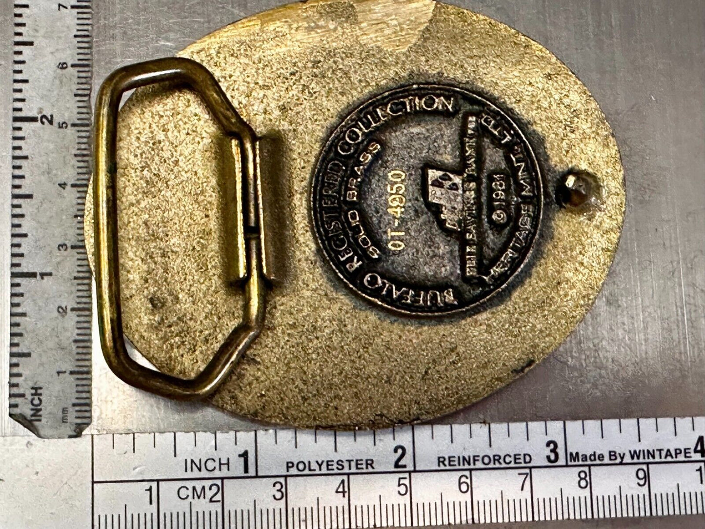 The Charging Buffalo NY State Solid Brass Belt Buckle by Heritage Mint