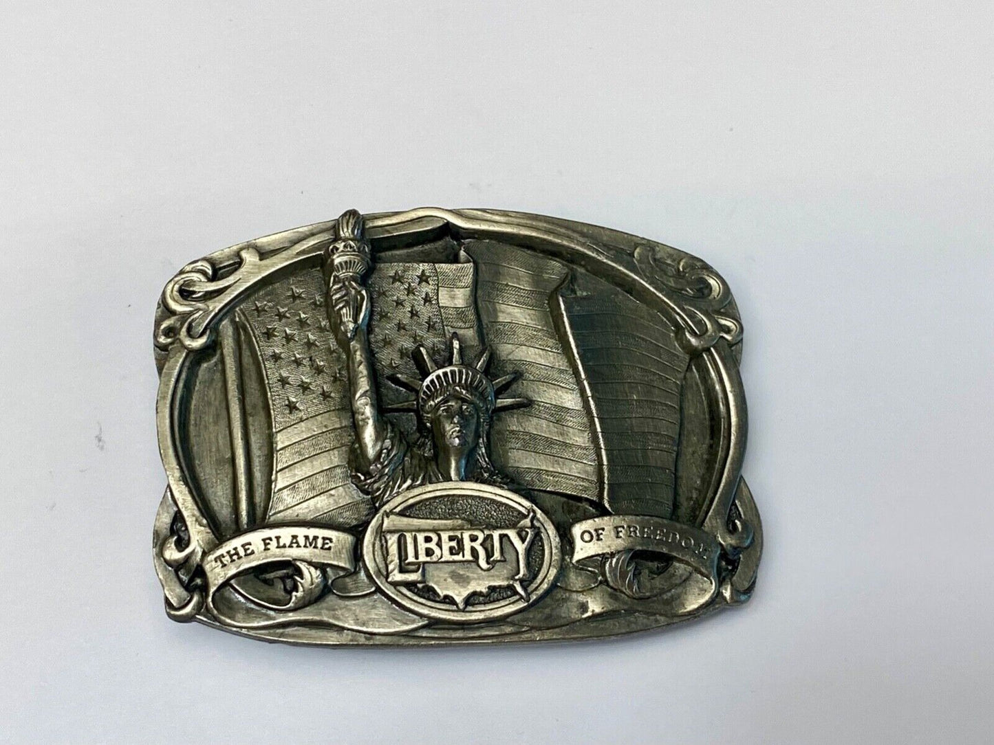 The Flame of Freedom - Statue of Liberty commemorative 1985 bergamot belt buckle