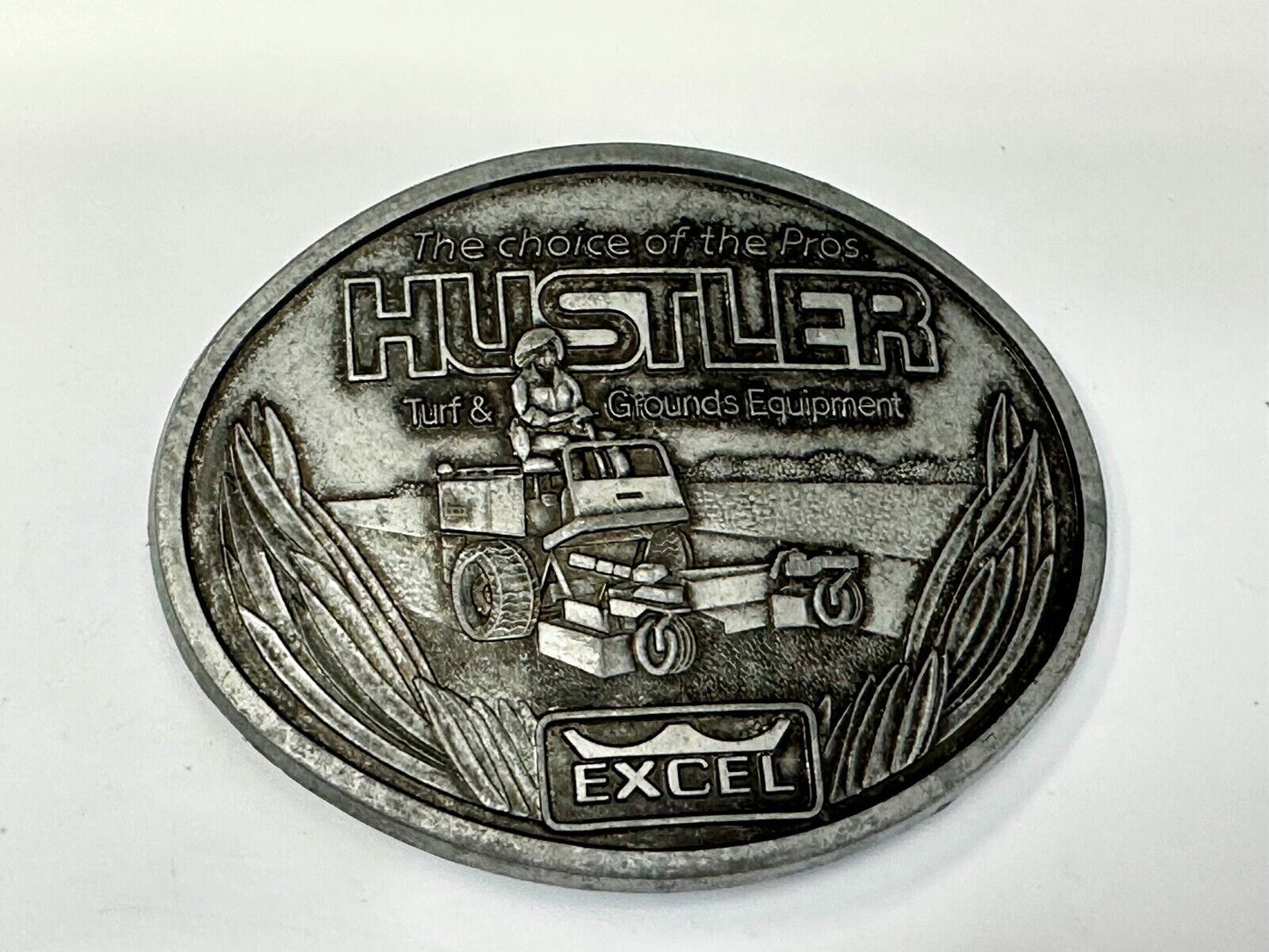 The Choice of the Pro Hustler Mower Mowing Landscaper Vintage Belt Buckle