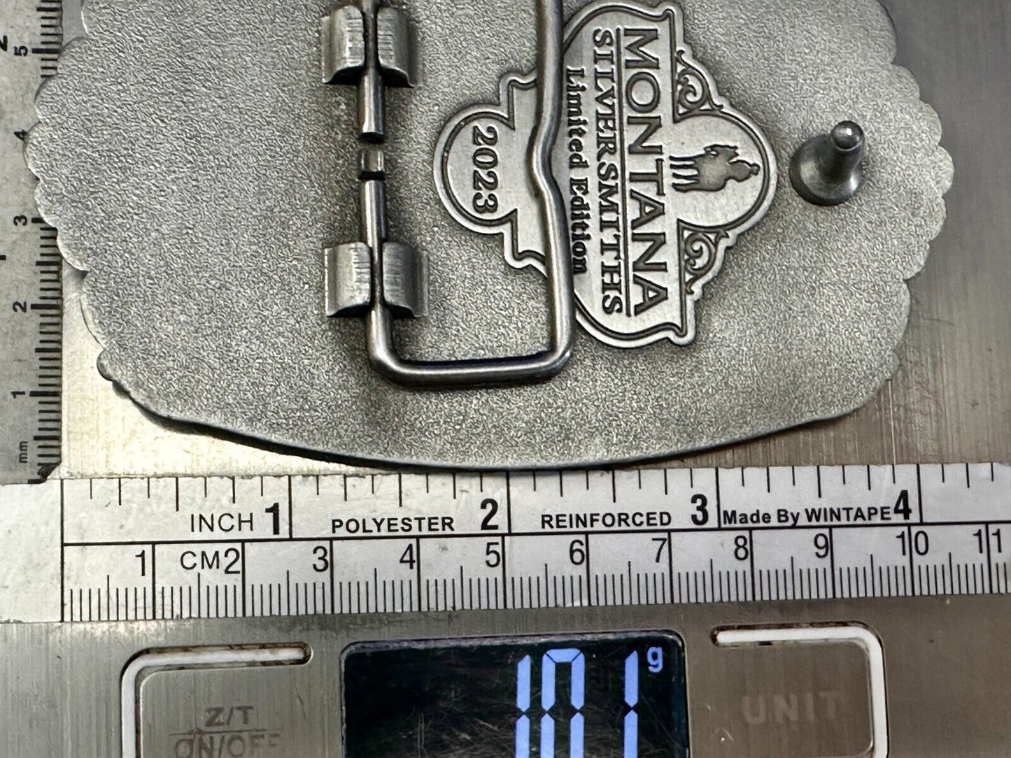 2023 Pendleton Whiskey Let'er Buck Rodeo Cowboy Montana Silversmiths Belt Buckle