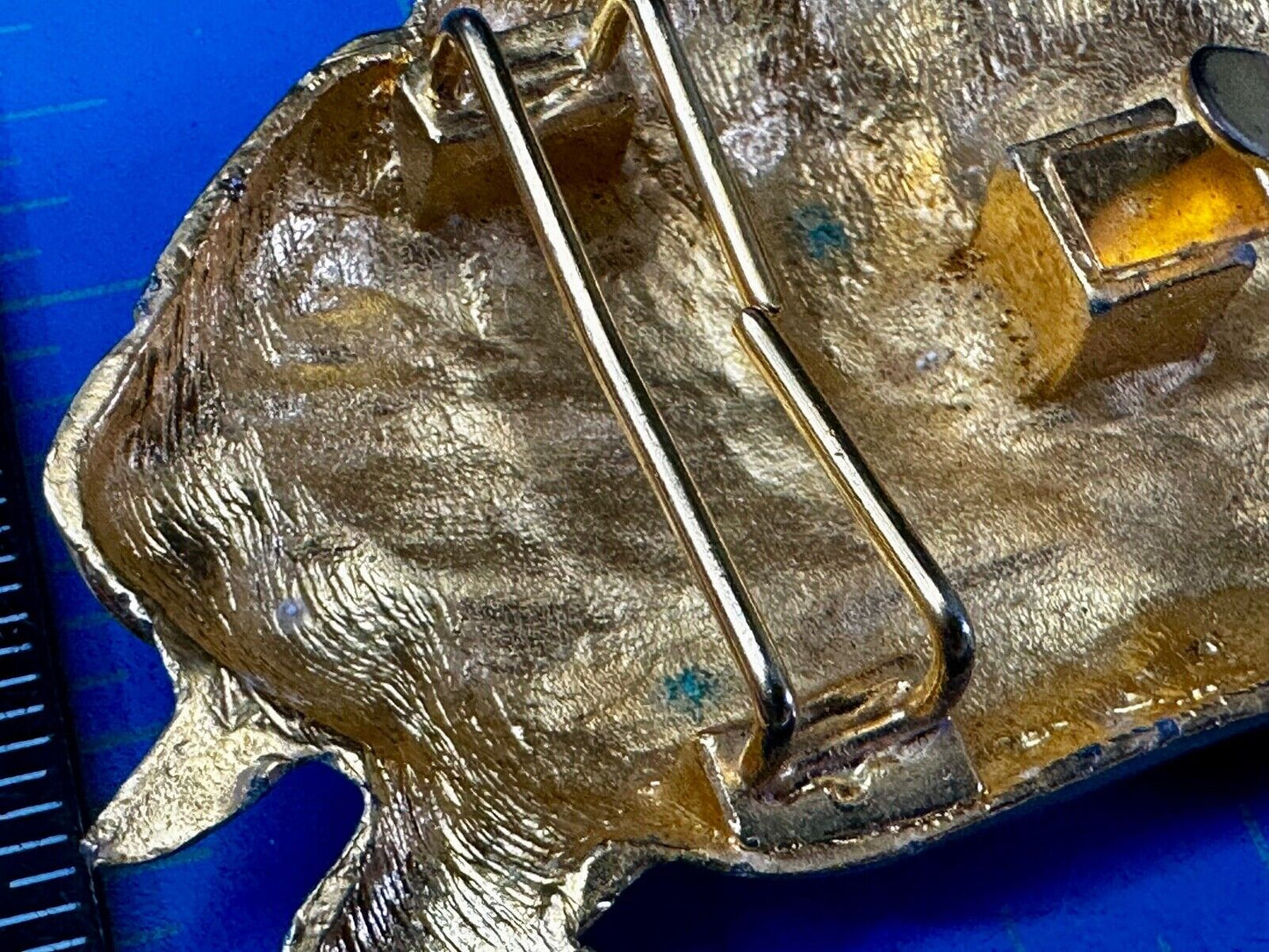 Tortoise Turtle Adorable Figural Huge Gold Tone Vintage Belt Buckle Over 4" Wide
