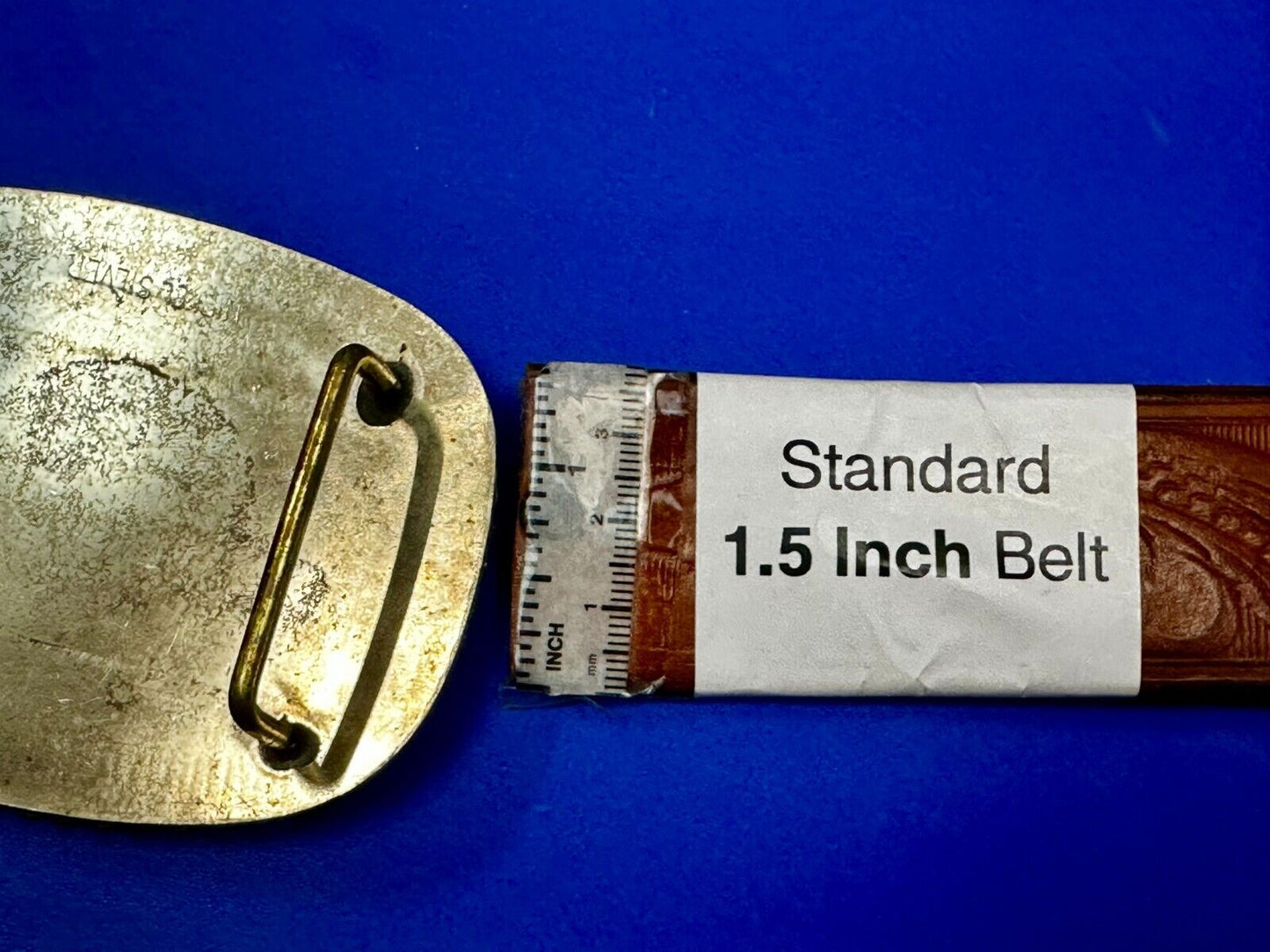 Thunderbird Embalm and Blank Engravable Ribbon Vintage Nickel Silver Belt Buckle