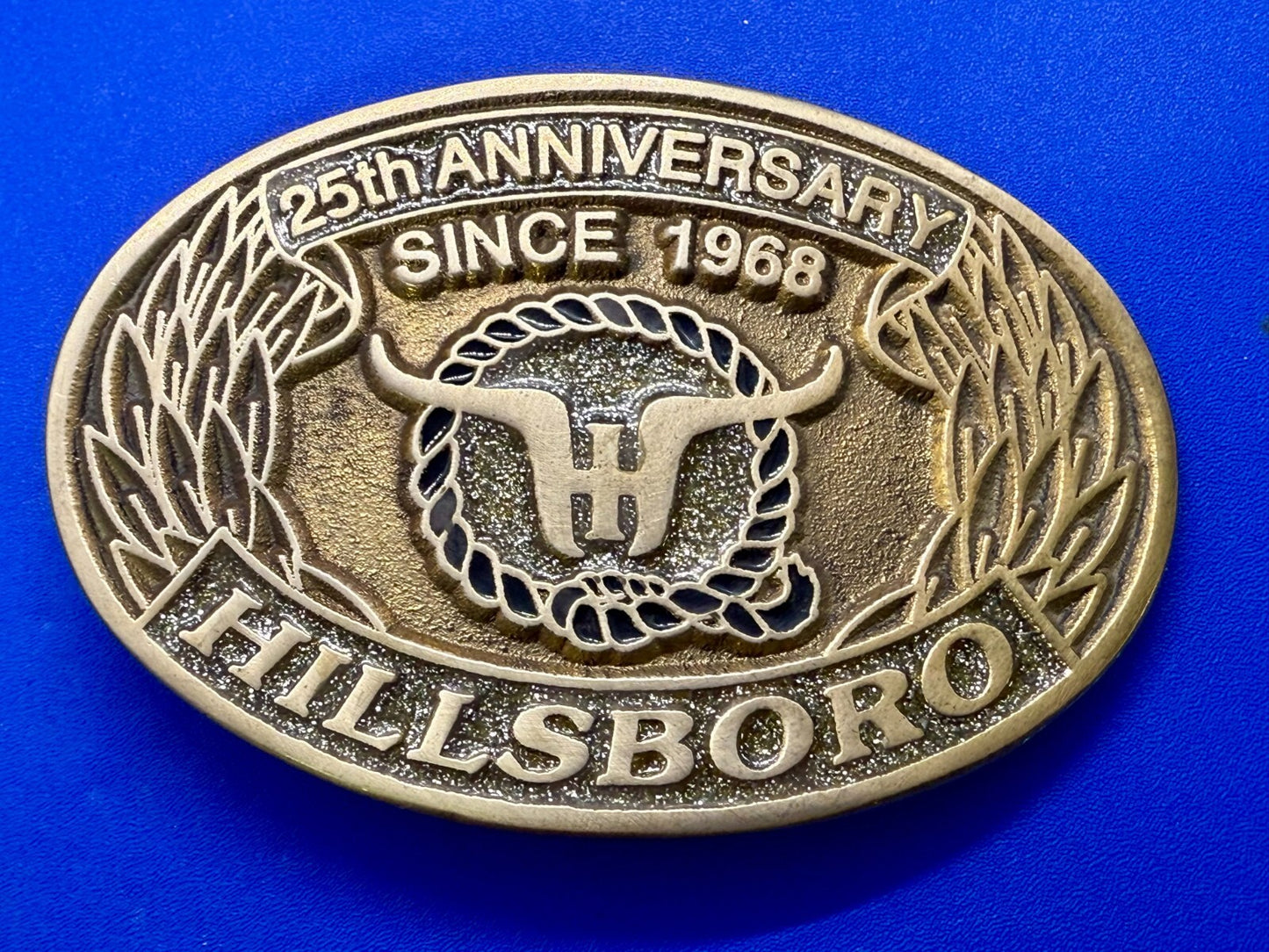 25th Anniversary Since 1968 Hillsboro Solid Brass Limited DynaBuckle Belt Buckle