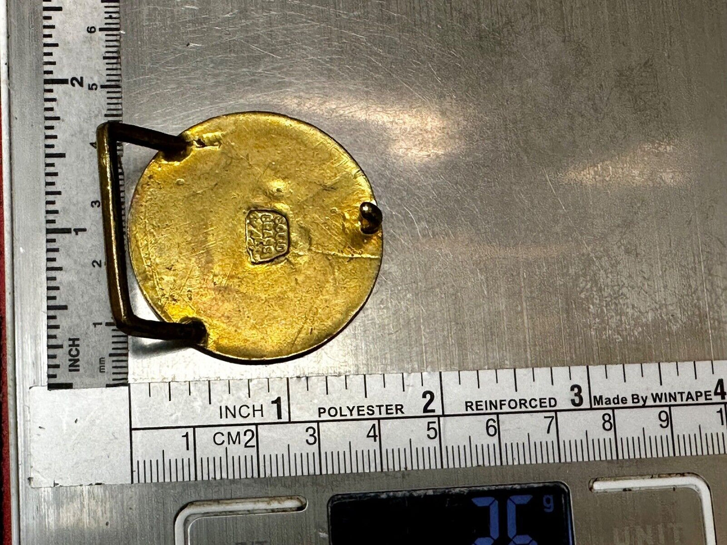 Artist Signed Fleur De Lis Compass Sun Dial Hippie Boho Solid Brass Belt Buckle