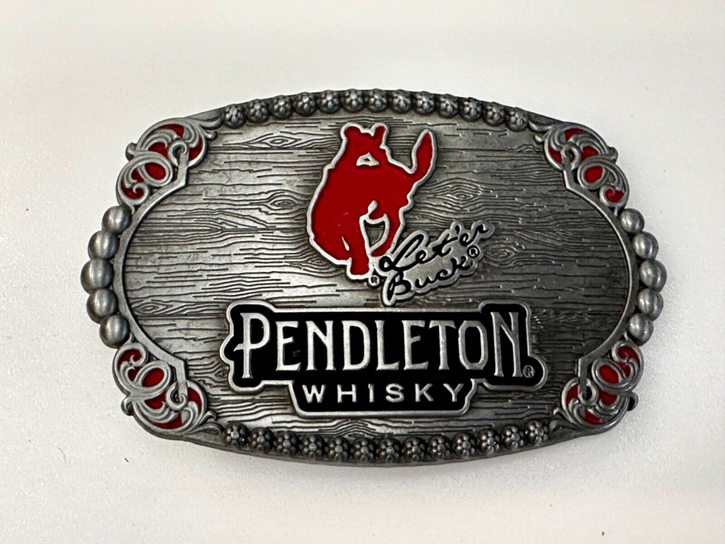 2023 Pendleton Whiskey Let'er Buck Rodeo Cowboy Montana Silversmiths Belt Buckle